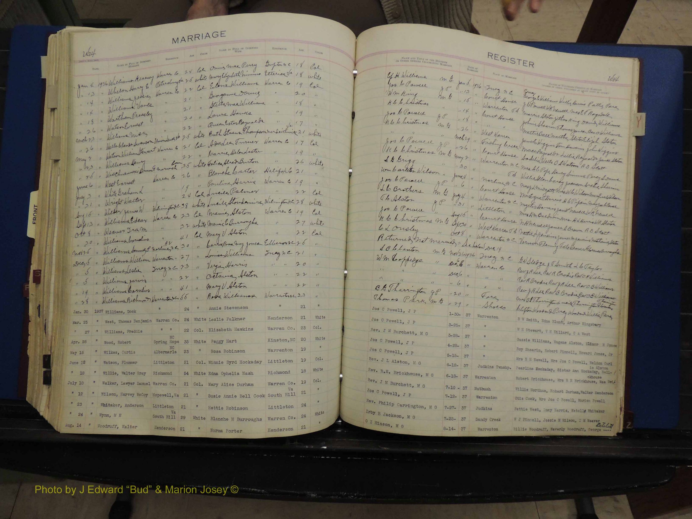 Warren Co, NC, Marriages, Q-Z, 1867-1978 (288).JPG