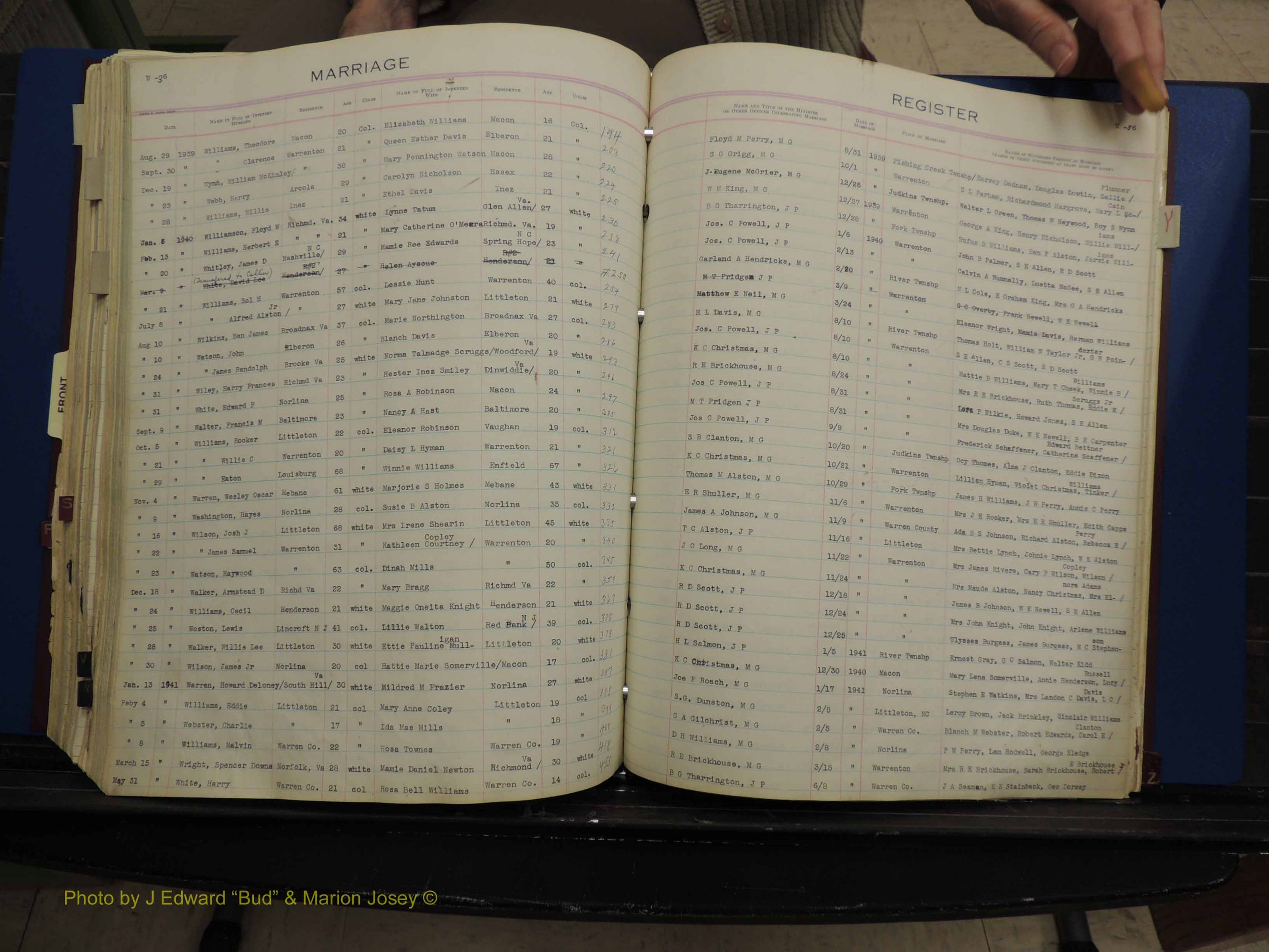 Warren Co, NC, Marriages, Q-Z, 1867-1978 (290).JPG