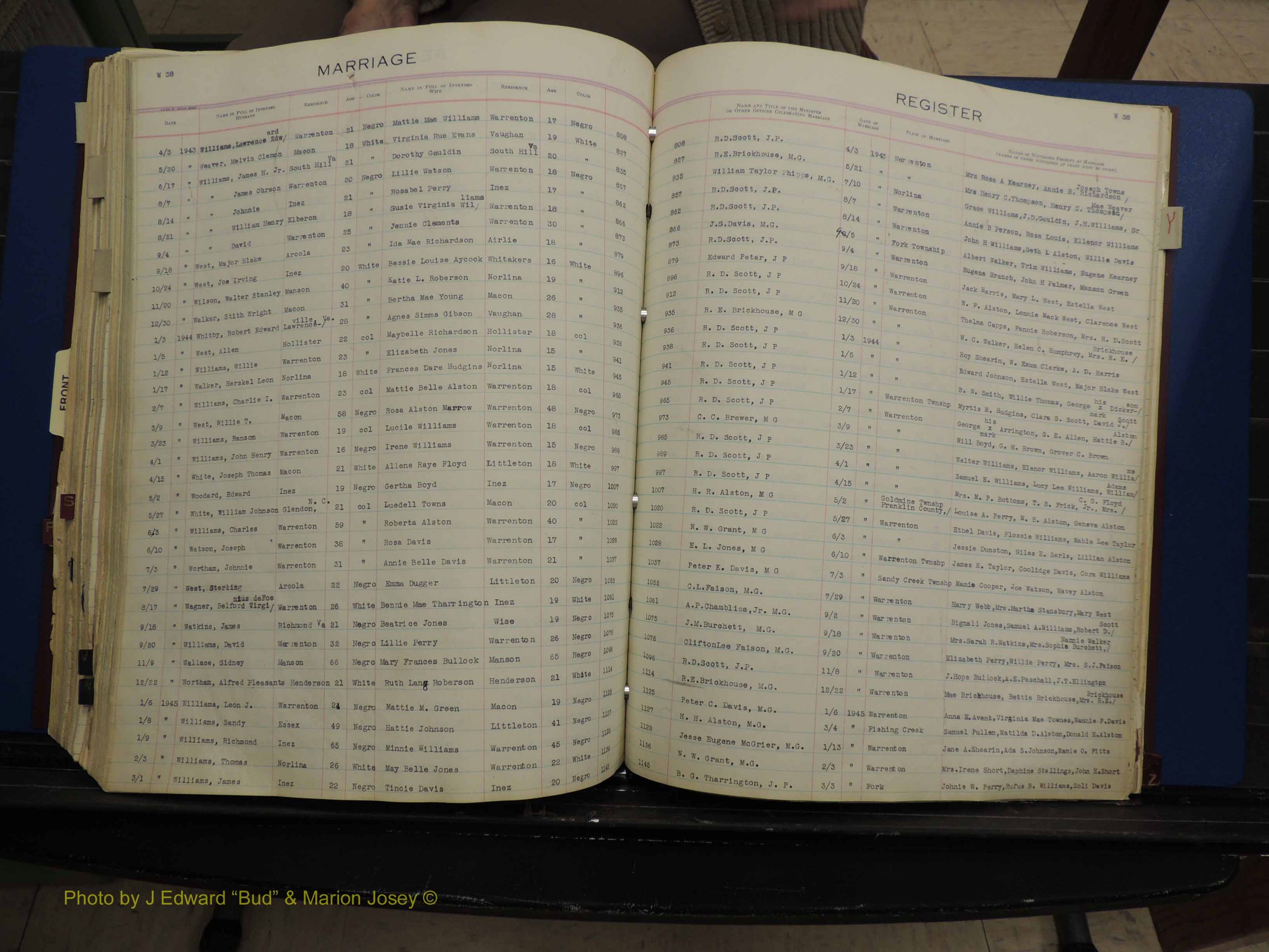 Warren Co, NC, Marriages, Q-Z, 1867-1978 (292).JPG