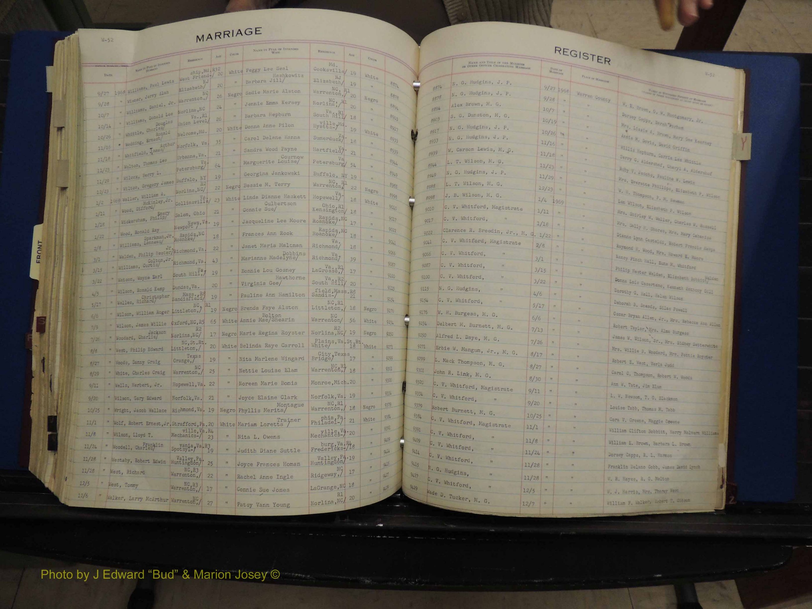Warren Co, NC, Marriages, Q-Z, 1867-1978 (306).JPG