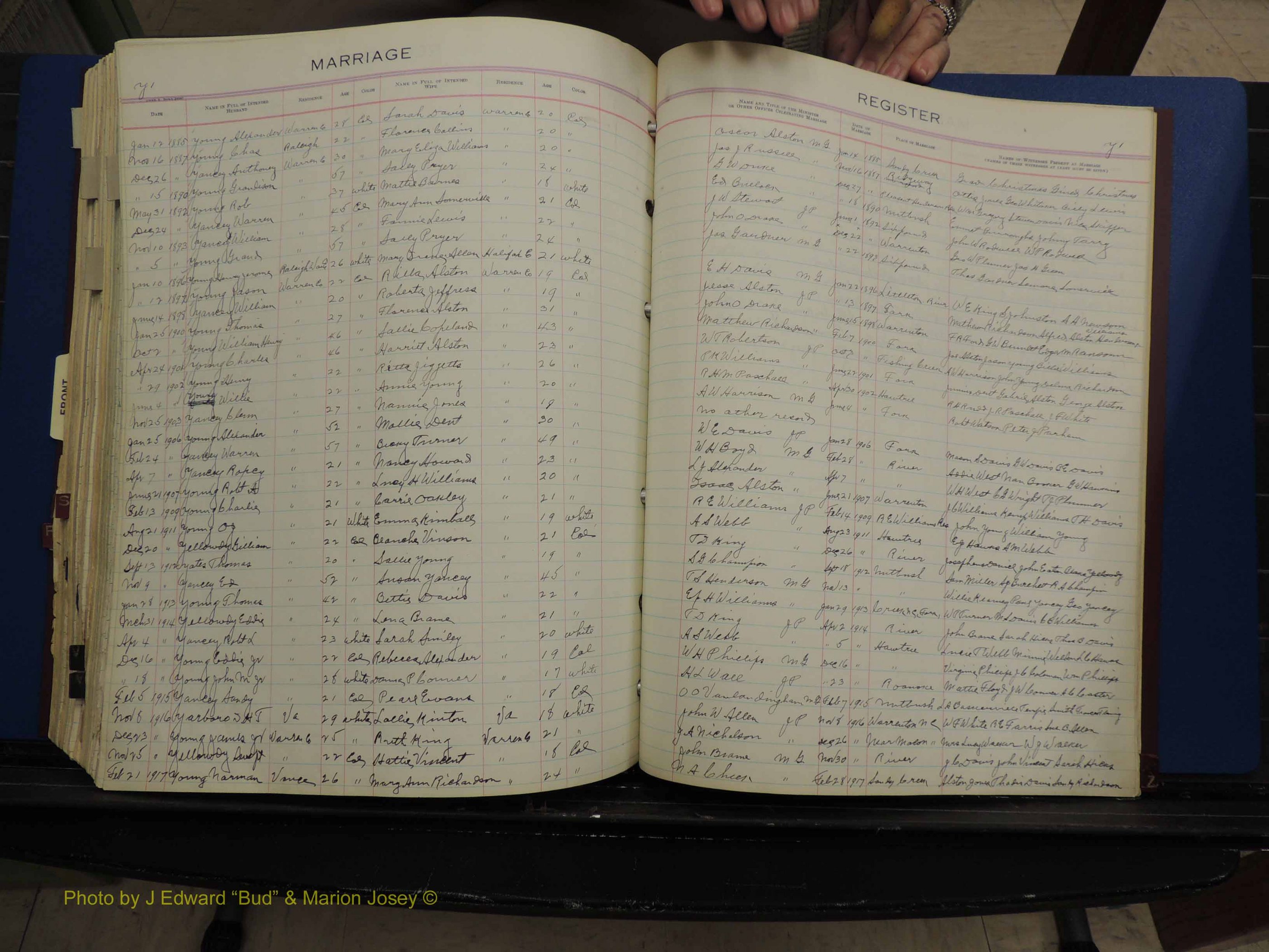 Warren Co, NC, Marriages, Q-Z, 1867-1978 (314).JPG