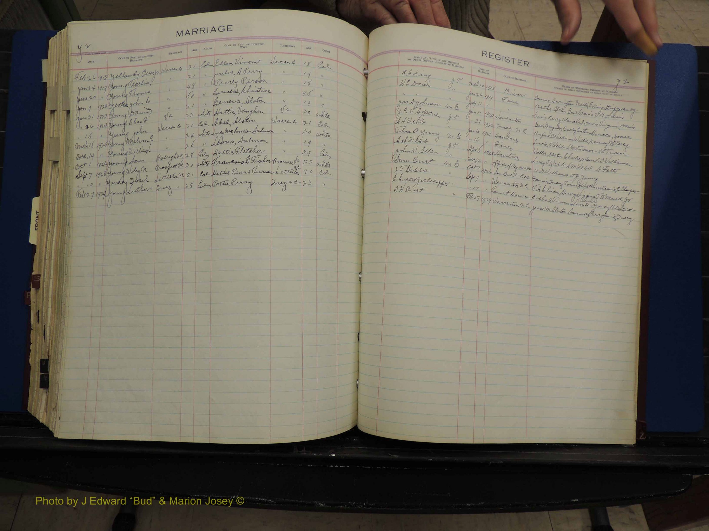 Warren Co, NC, Marriages, Q-Z, 1867-1978 (315).JPG