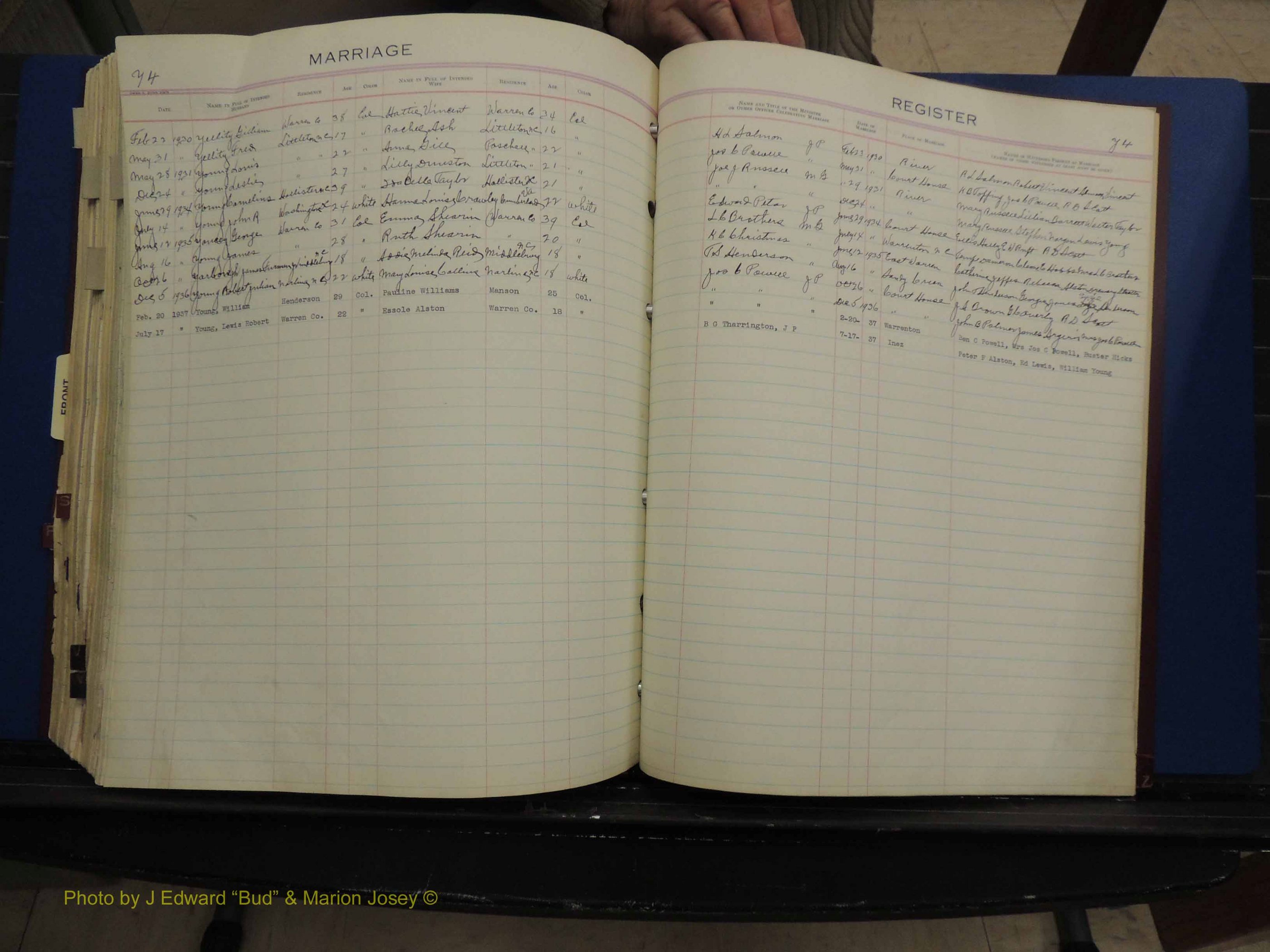 Warren Co, NC, Marriages, Q-Z, 1867-1978 (316).JPG