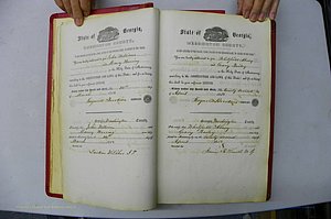 Was GA, Marriages Book B, 1852 - 1860, P 002-003.JPG