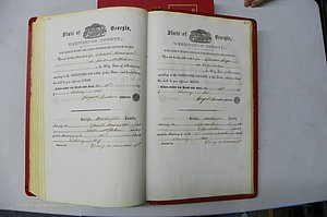 Was GA, Marriages Book B, 1852 - 1860, P 412-413.JPG