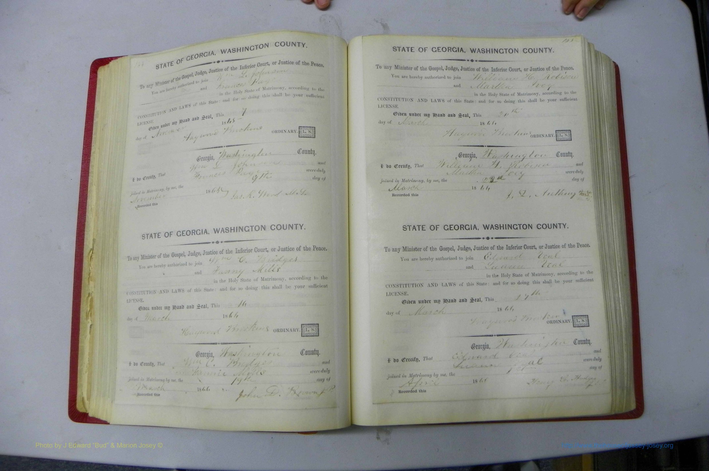 Was GA, Marriages Book C, 1860 - 1872, P 144-145.JPG