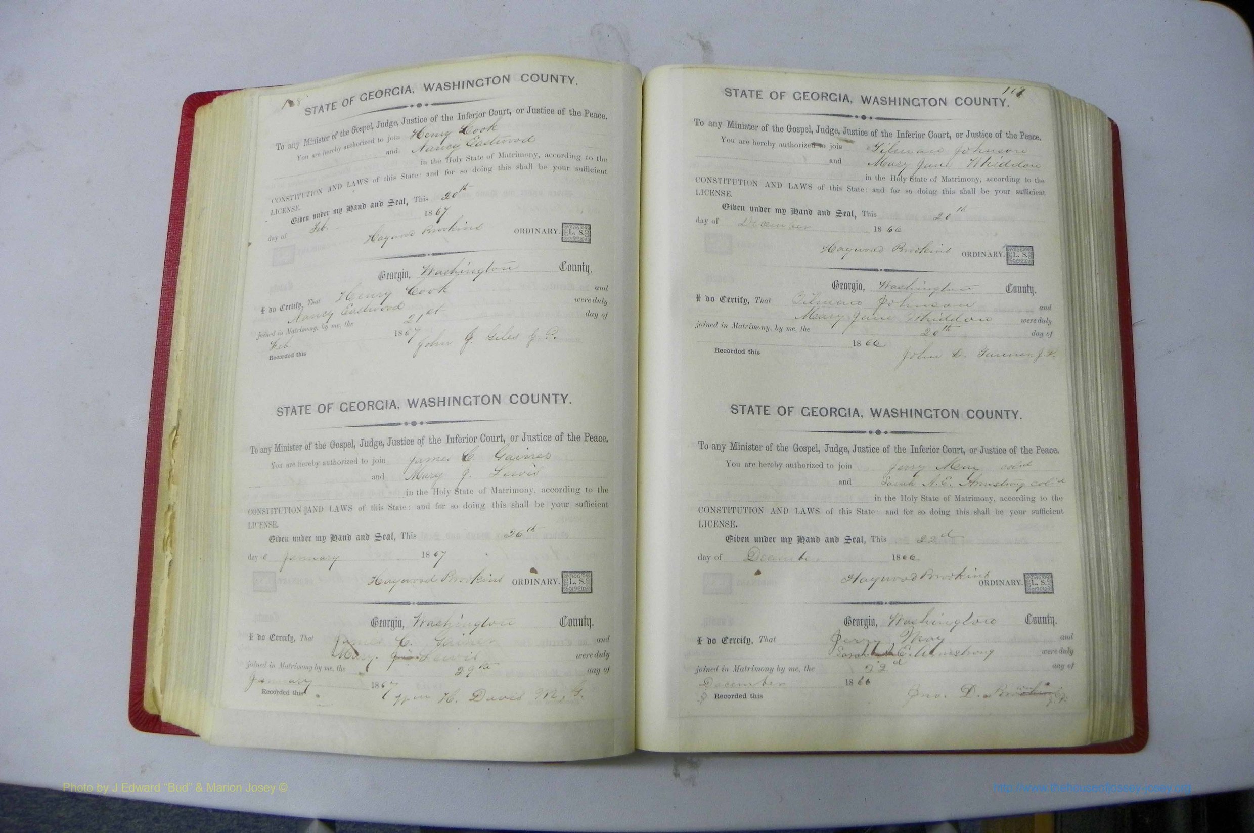 Was GA, Marriages Book C, 1860 - 1872, P 168-169.JPG