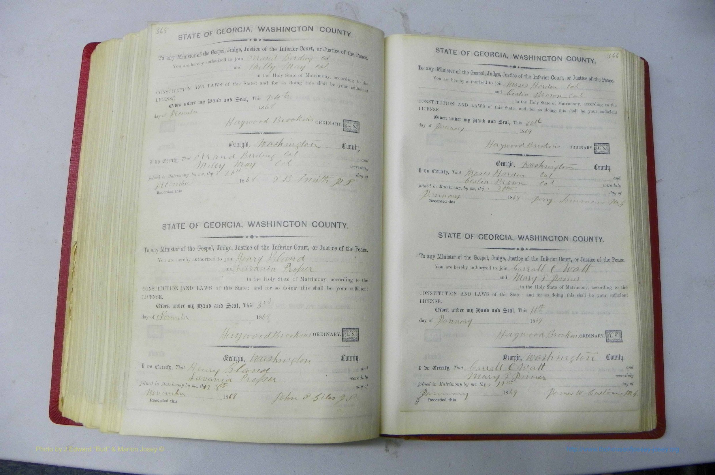 Was GA, Marriages Book C, 1860 - 1872, P 365-366.JPG