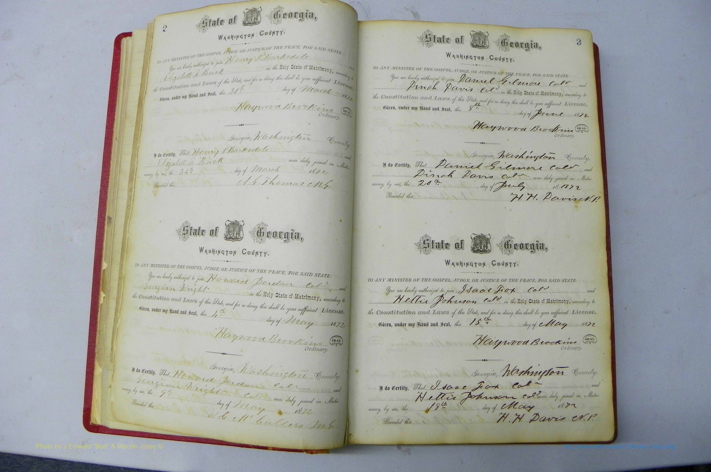 Was GA, Marriages Book D, 1872 - 1879, P 002-003.JPG