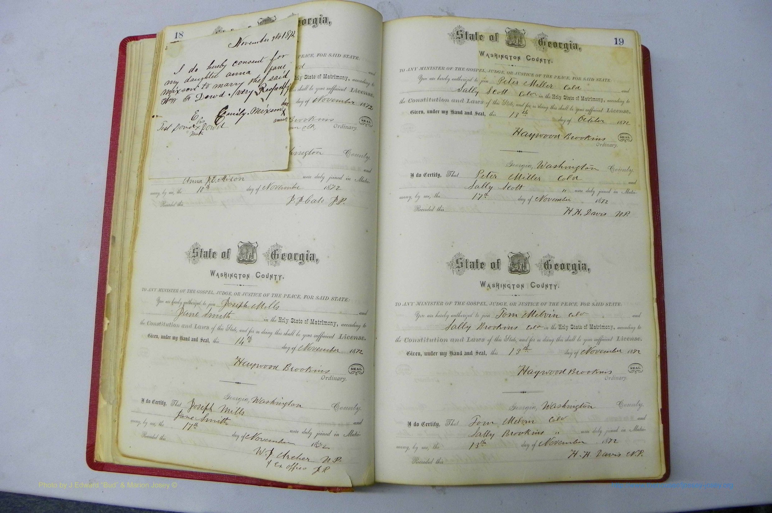 Was GA, Marriages Book D, 1872 - 1879, P 018-019.JPG