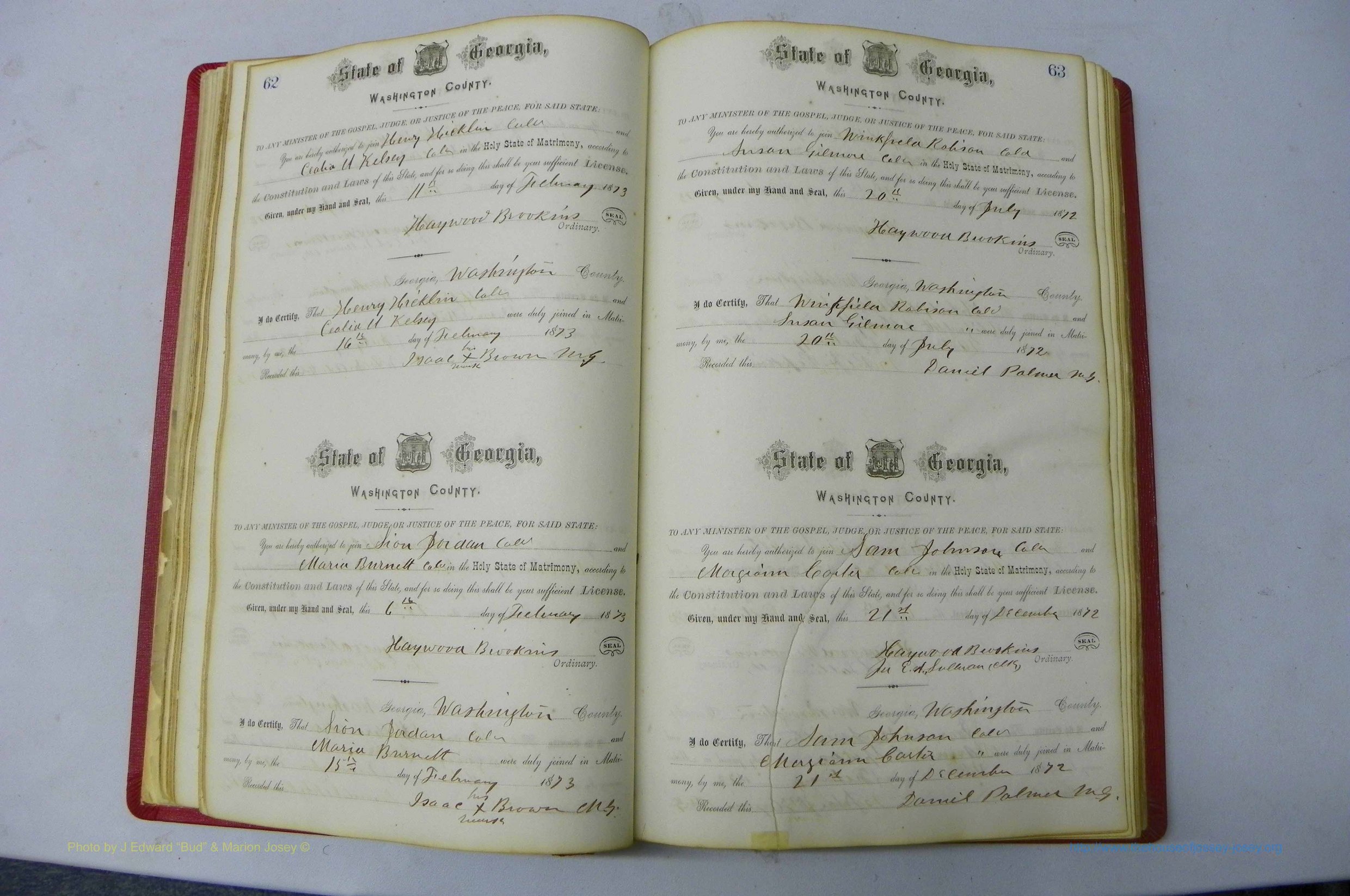 Was GA, Marriages Book D, 1872 - 1879, P 062-063.JPG