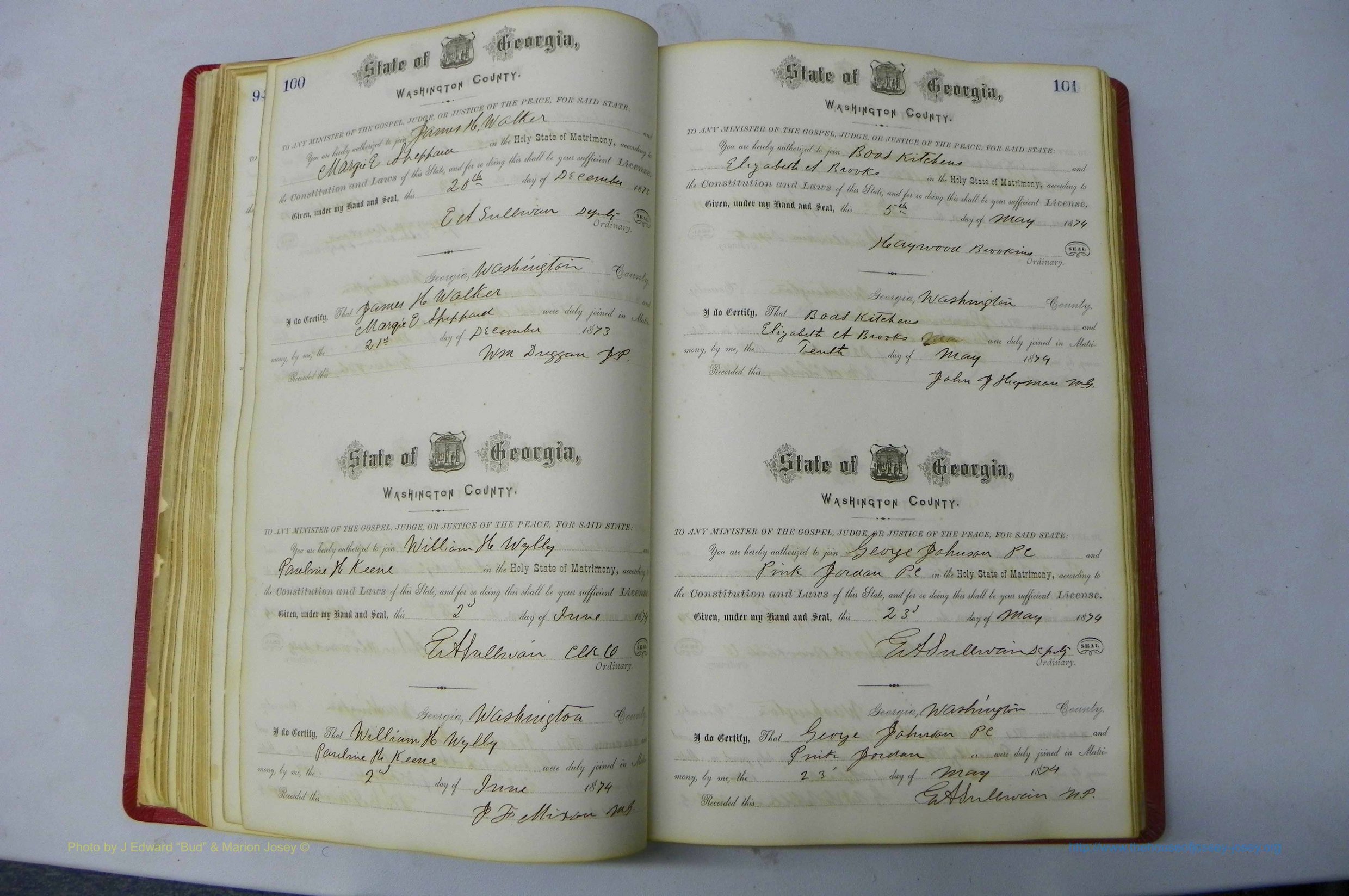 Was GA, Marriages Book D, 1872 - 1879, P 100-101.JPG
