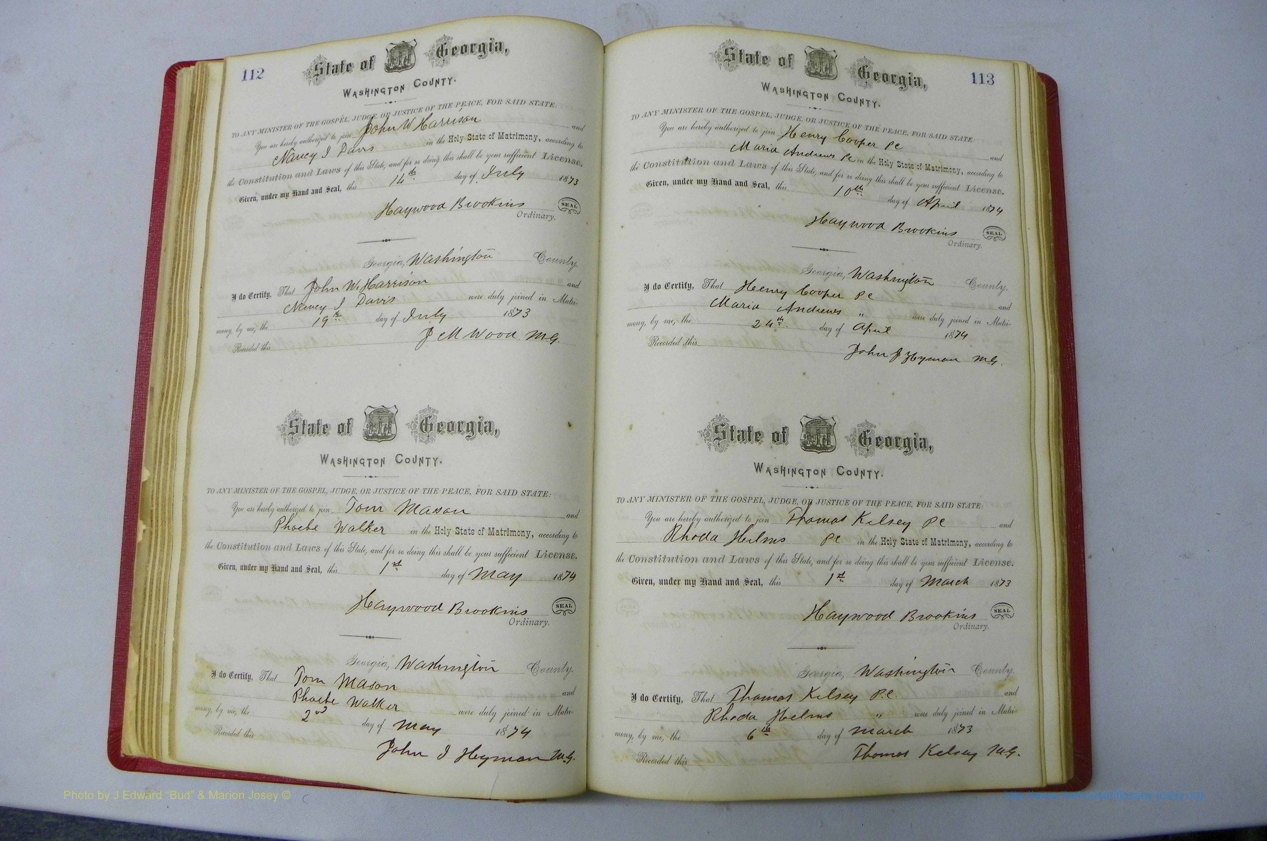 Was GA, Marriages Book D, 1872 - 1879, P 112-113.JPG