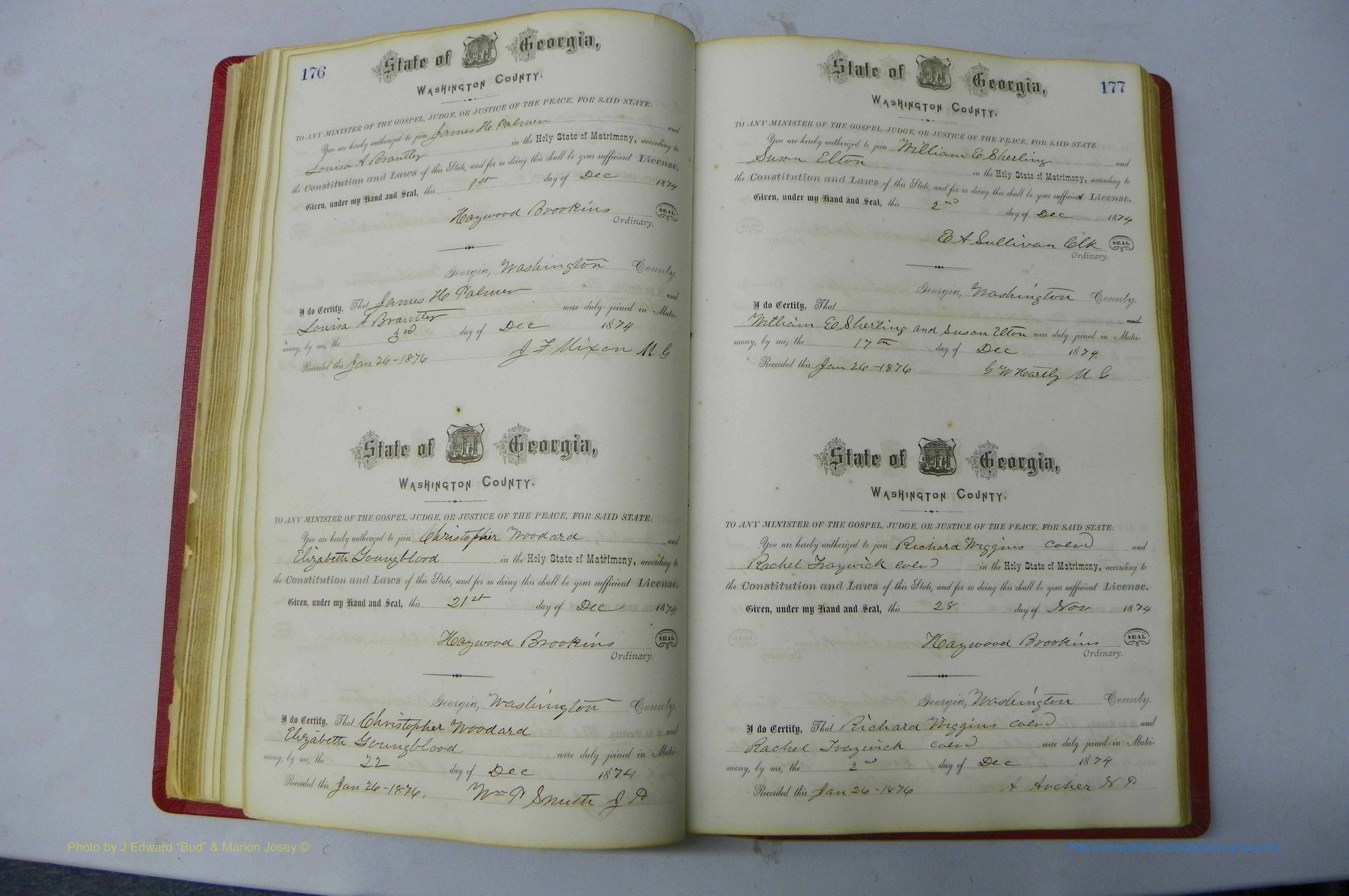 Was GA, Marriages Book D, 1872 - 1879, P 176-177.JPG