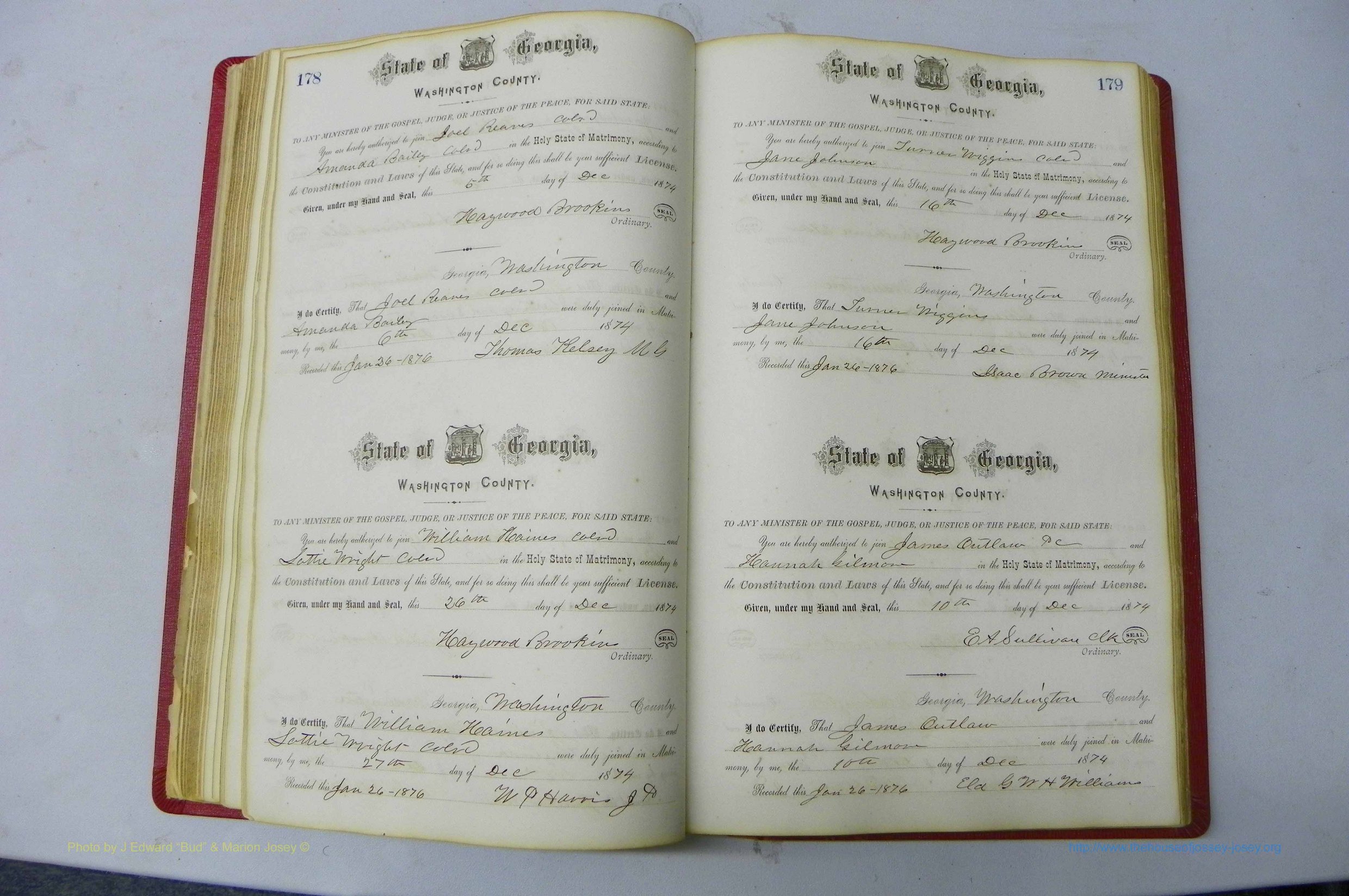 Was GA, Marriages Book D, 1872 - 1879, P 178-179.JPG