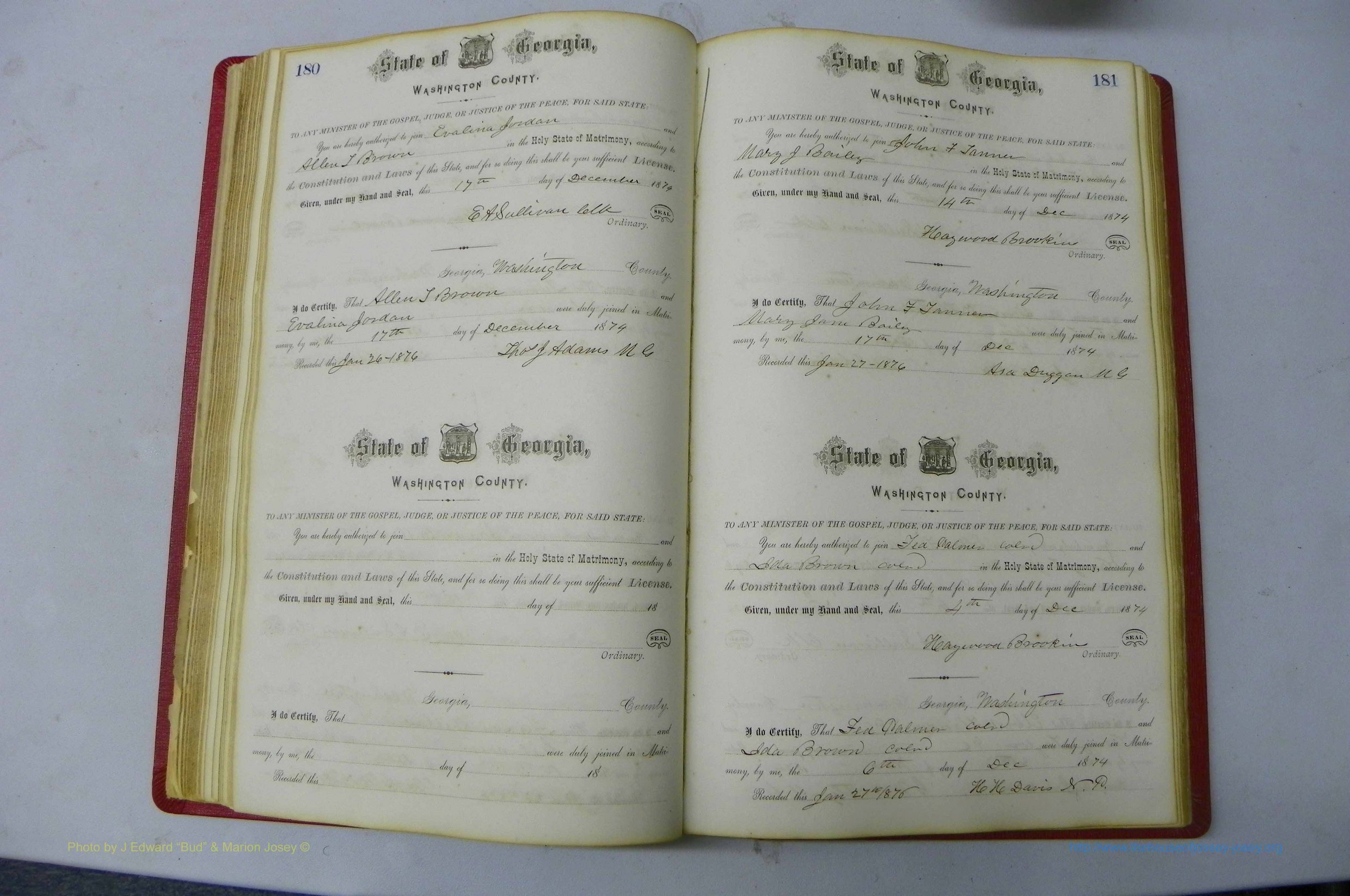 Was GA, Marriages Book D, 1872 - 1879, P 180-181.JPG