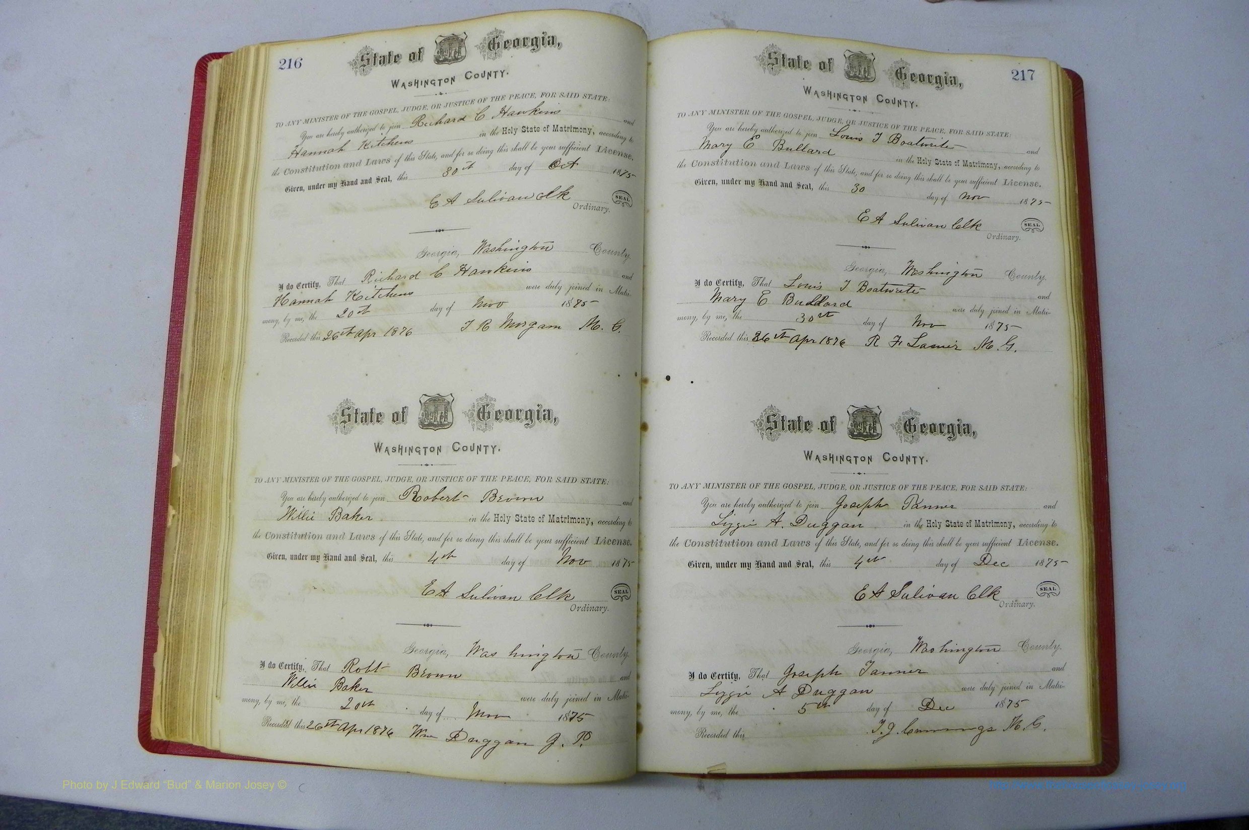 Was GA, Marriages Book D, 1872 - 1879, P 216-217.JPG