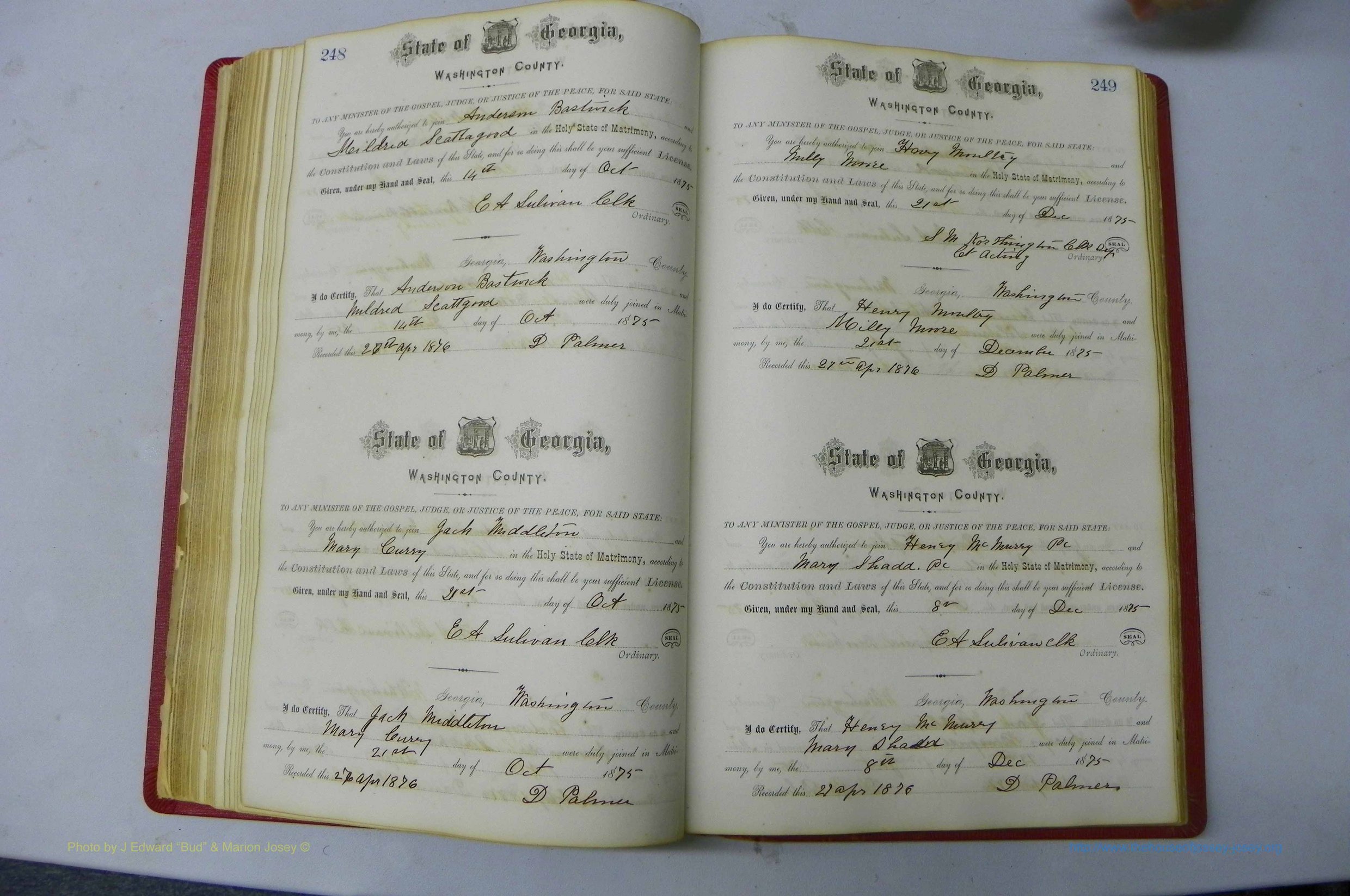 Was GA, Marriages Book D, 1872 - 1879, P 248-249.JPG
