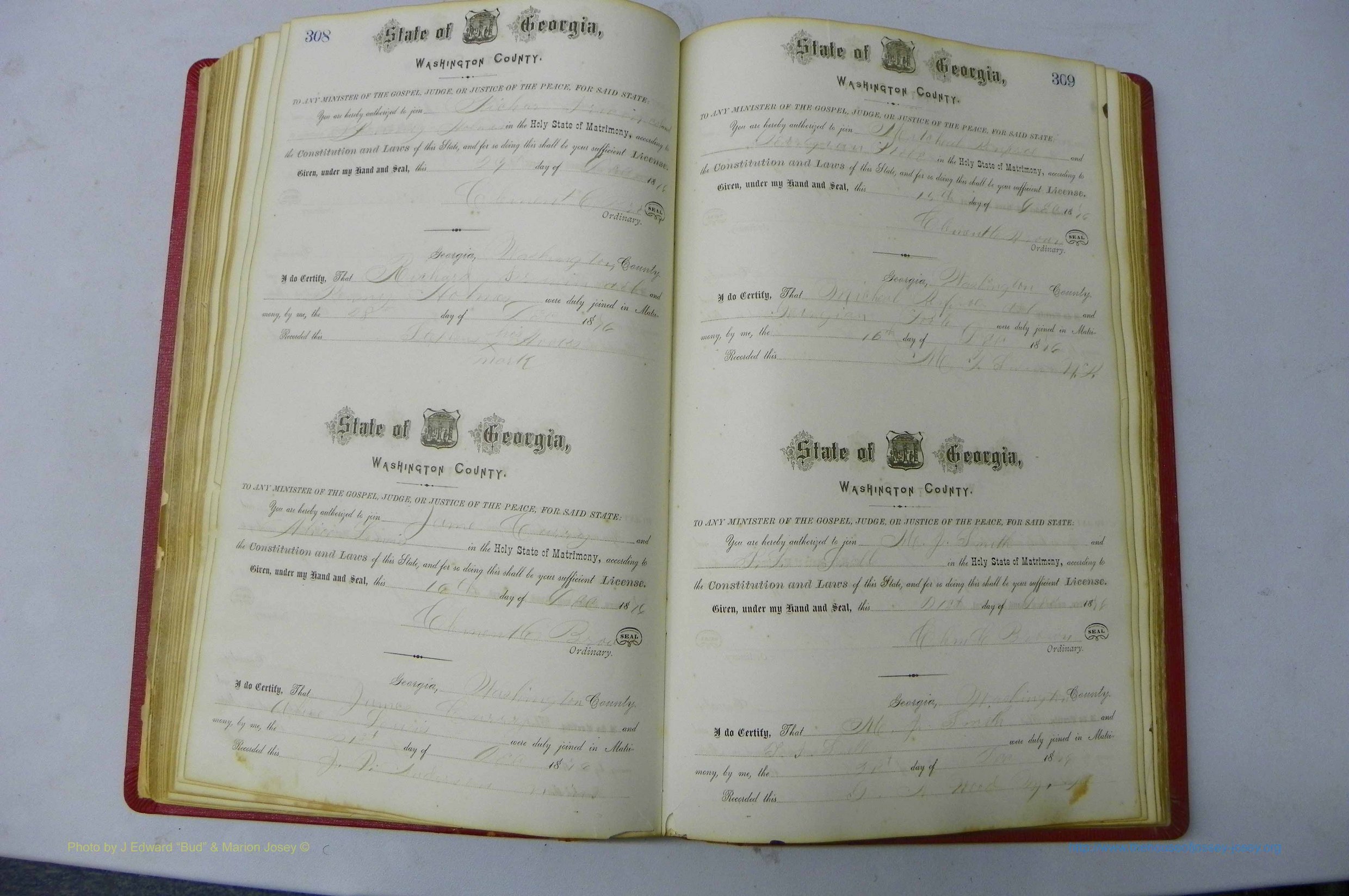 Was GA, Marriages Book D, 1872 - 1879, P 308-309.JPG