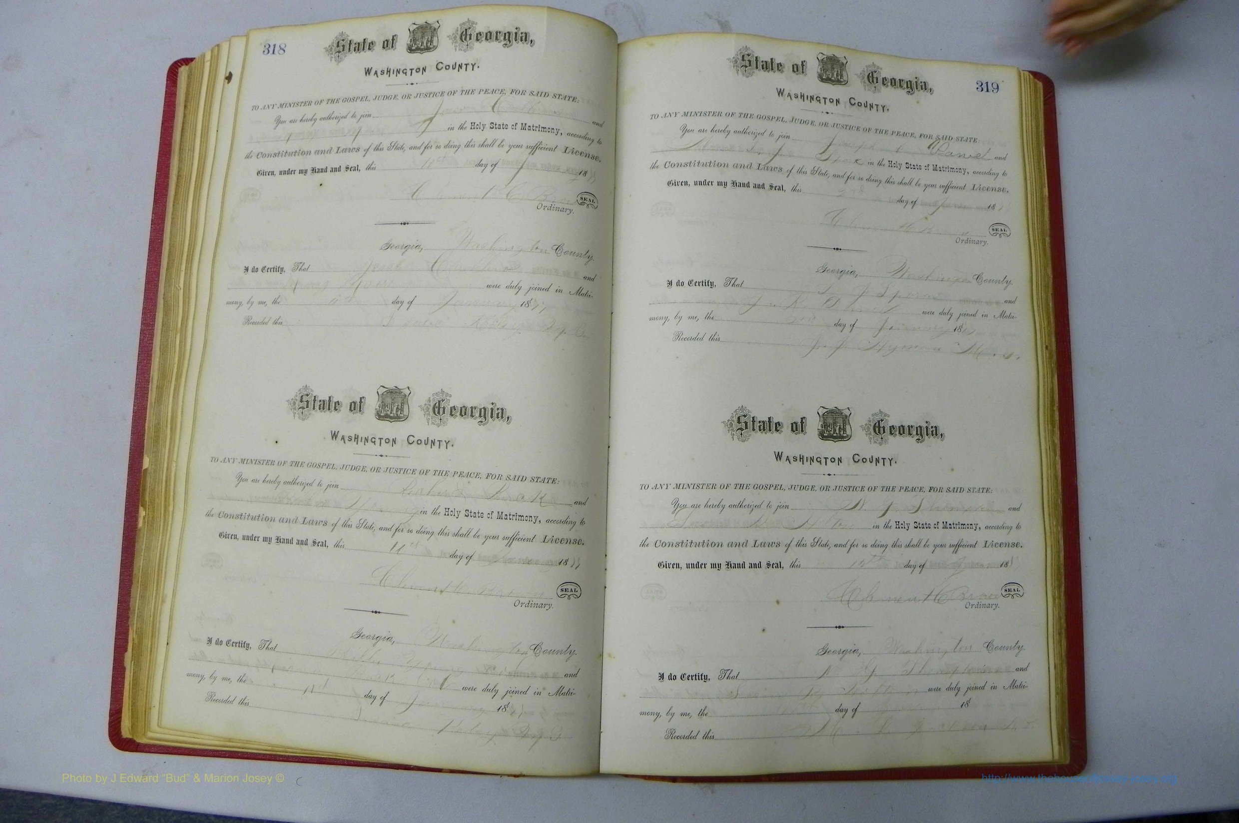 Was GA, Marriages Book D, 1872 - 1879, P 318-319.JPG