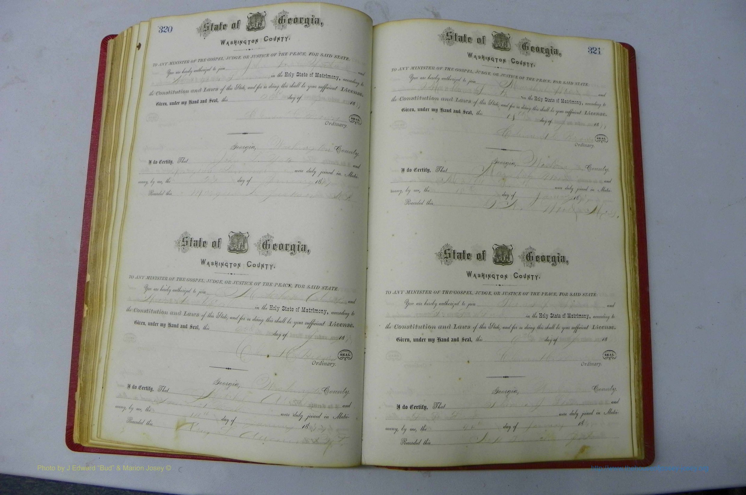 Was GA, Marriages Book D, 1872 - 1879, P 320-321.JPG