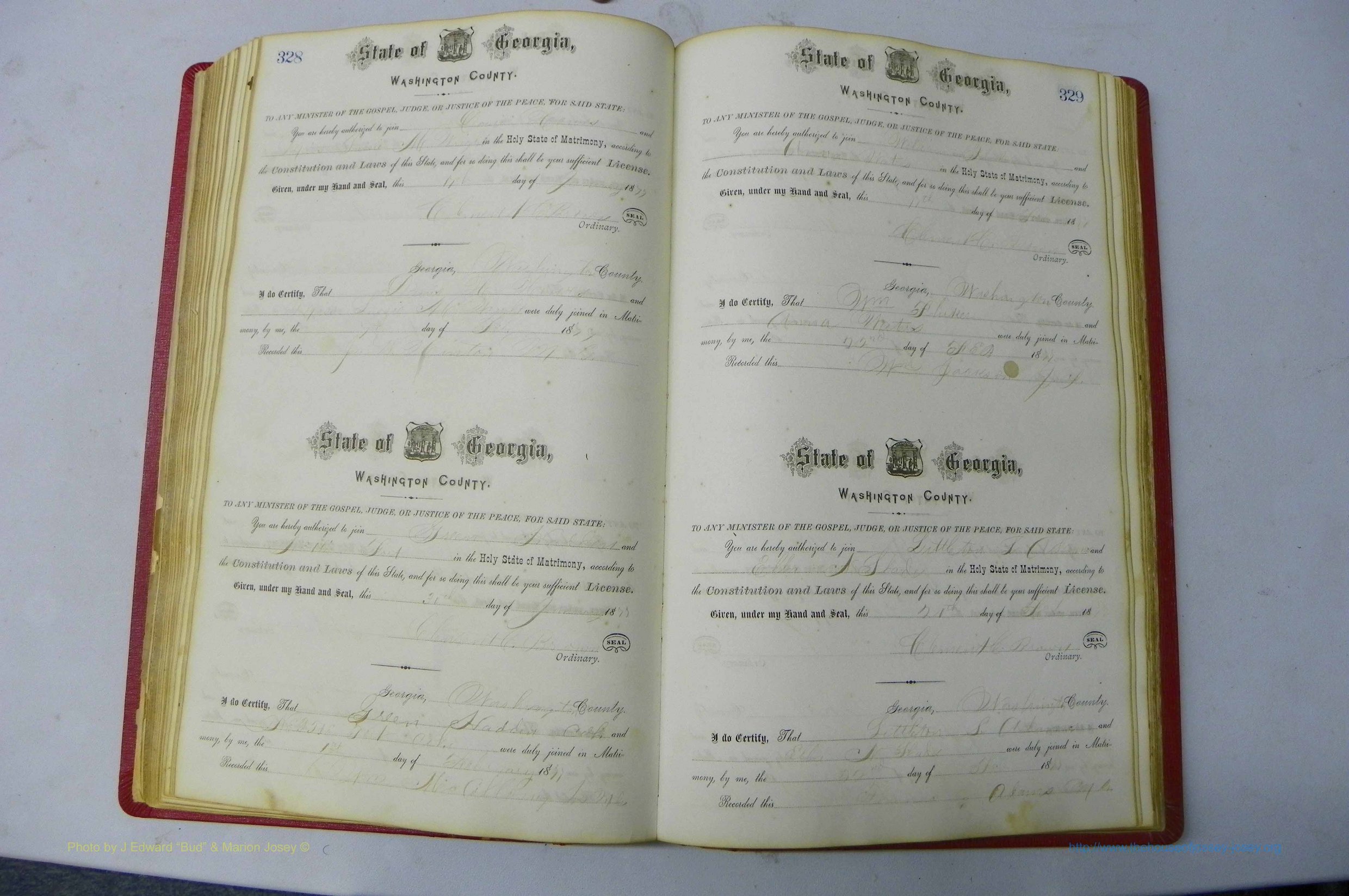Was GA, Marriages Book D, 1872 - 1879, P 328-329.JPG