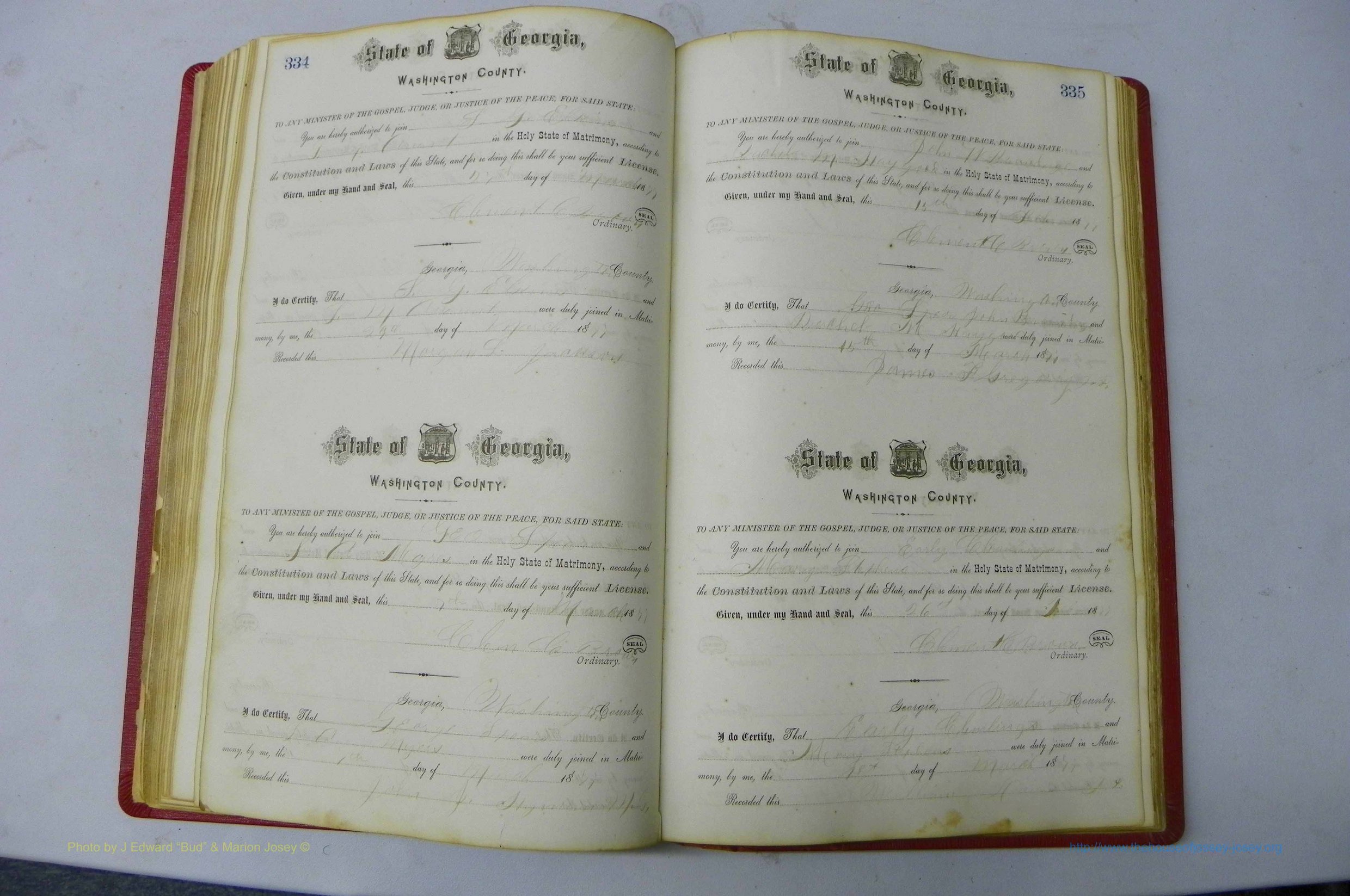 Was GA, Marriages Book D, 1872 - 1879, P 334-335.JPG