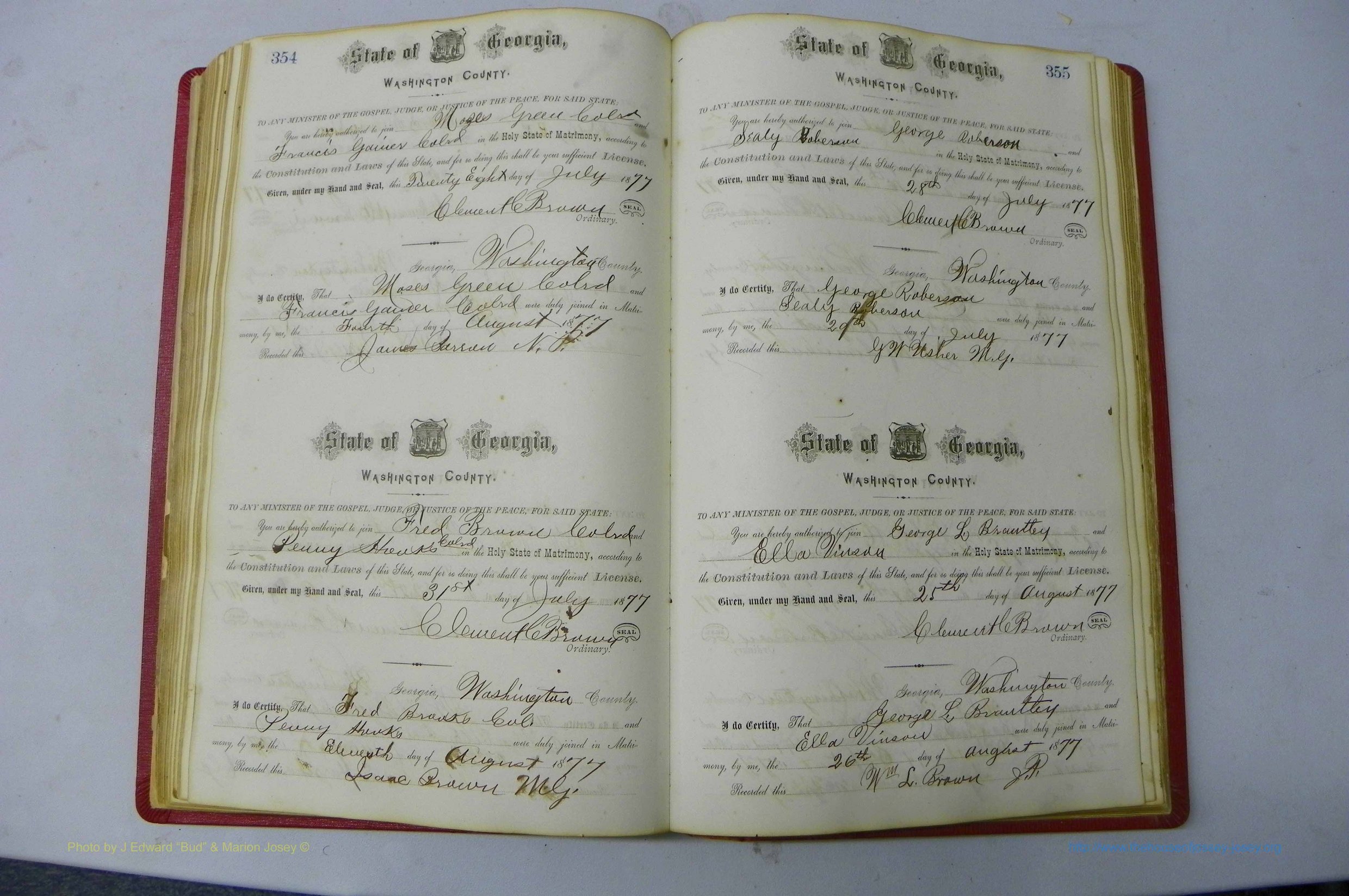 Was GA, Marriages Book D, 1872 - 1879, P 354-355.JPG