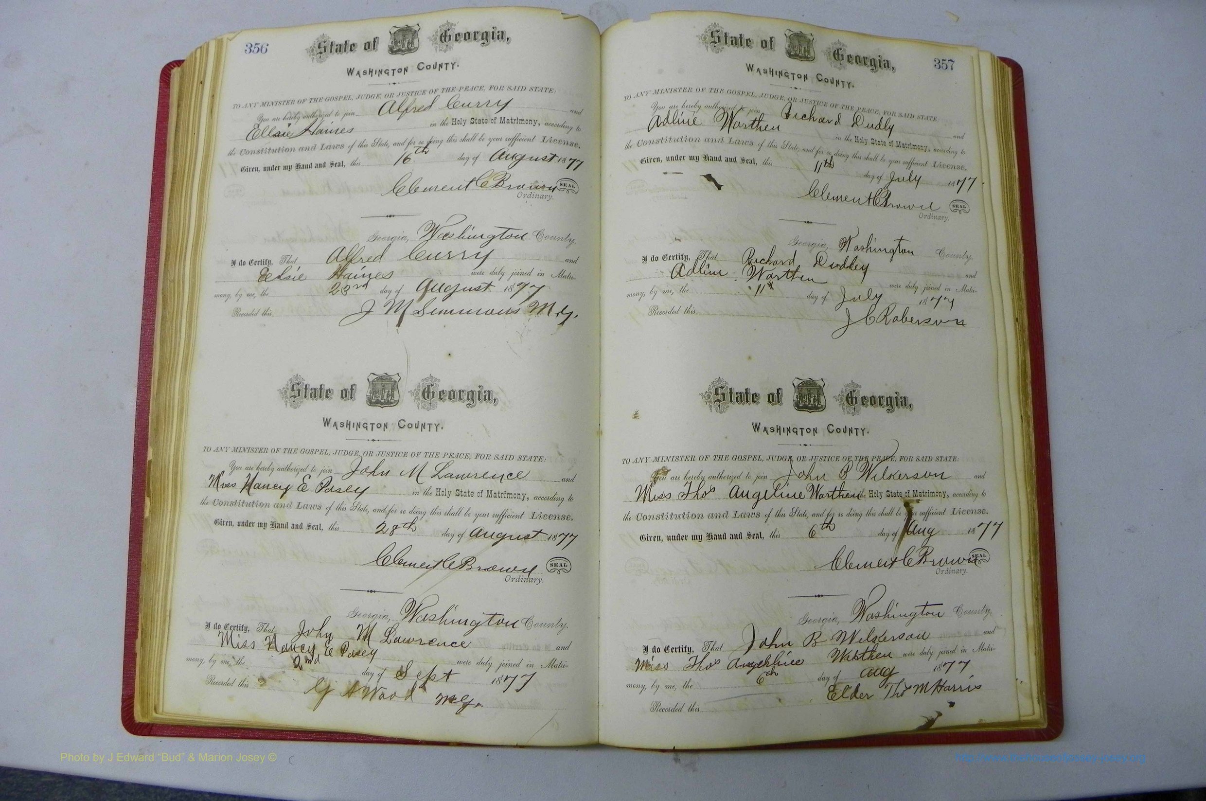 Was GA, Marriages Book D, 1872 - 1879, P 356-357.JPG