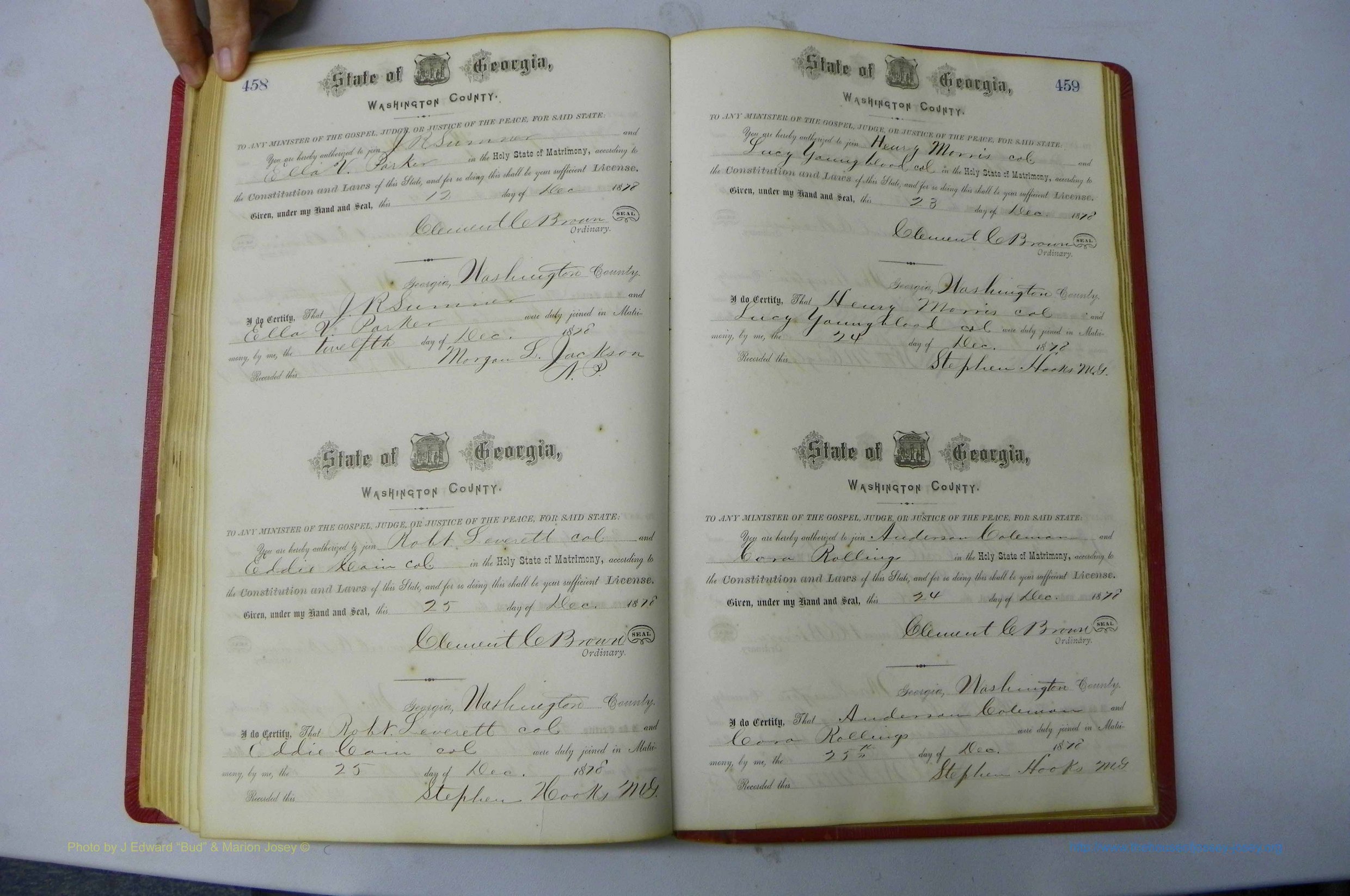 Was GA, Marriages Book D, 1872 - 1879, P 458-459.JPG