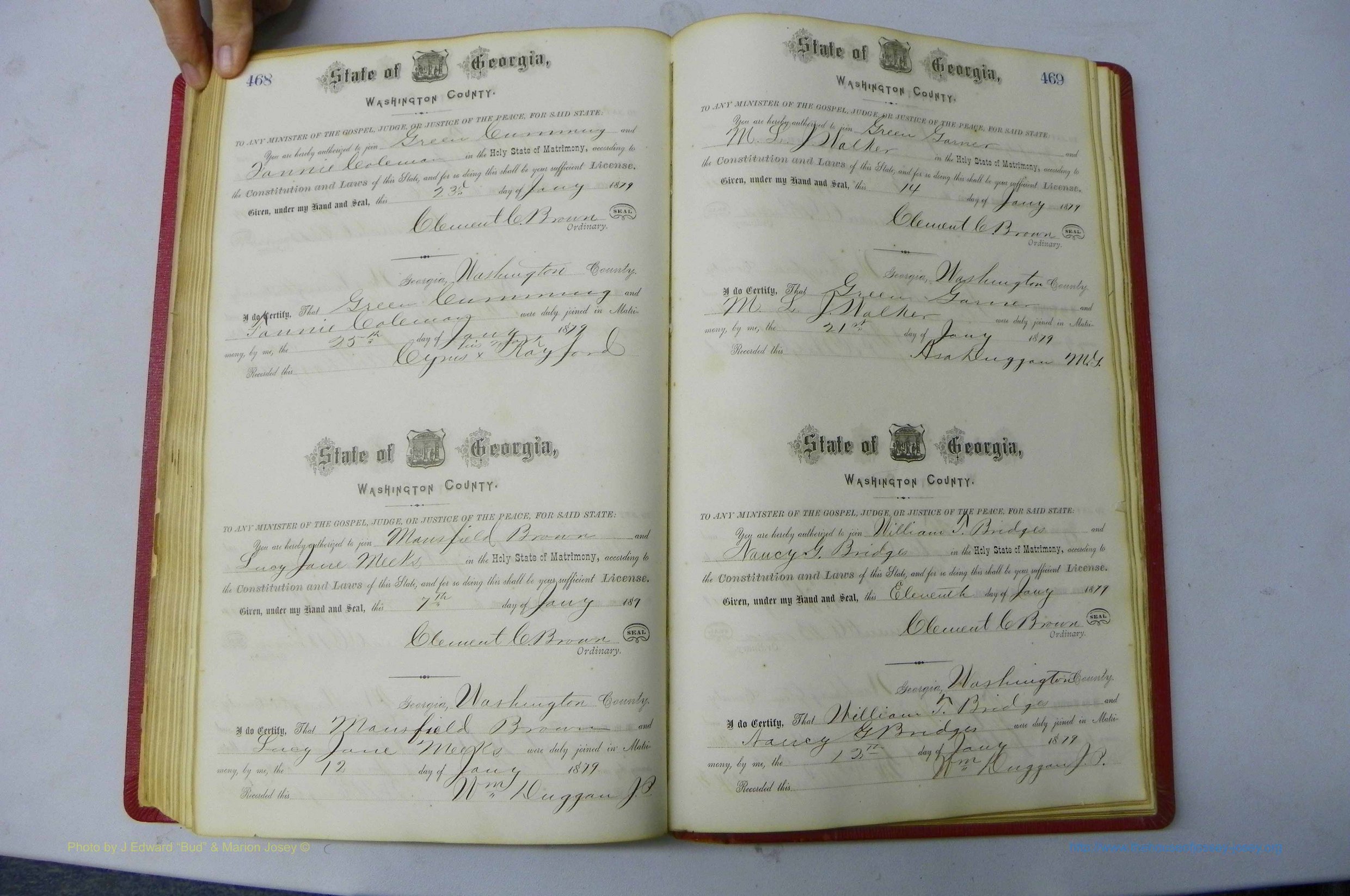 Was GA, Marriages Book D, 1872 - 1879, P 468-469.JPG