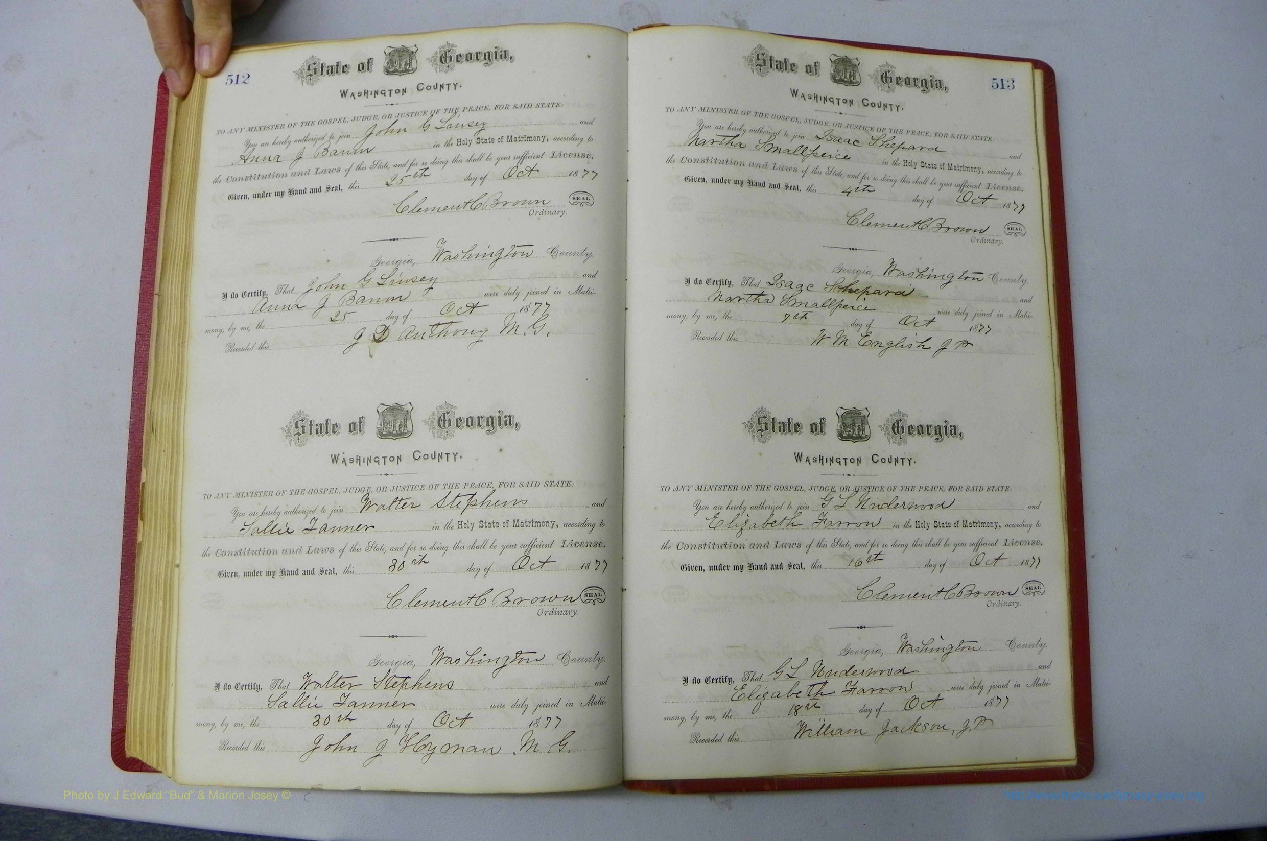 Was GA, Marriages Book D, 1872 - 1879, P 512-513.JPG