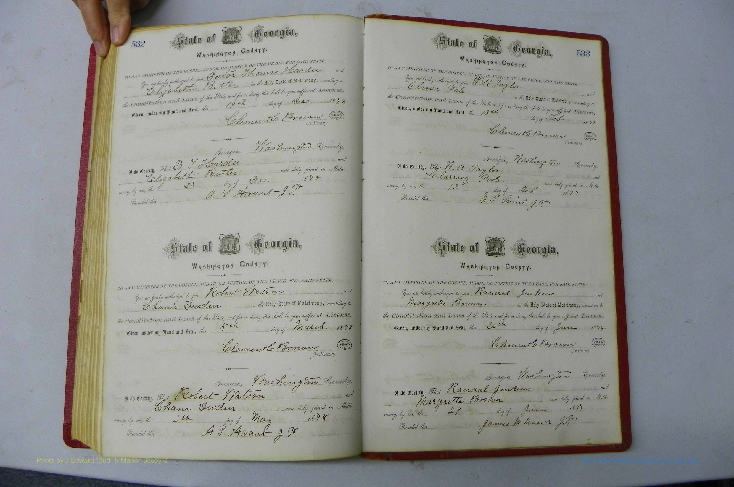 Was GA, Marriages Book D, 1872 - 1879, P 532-533.JPG