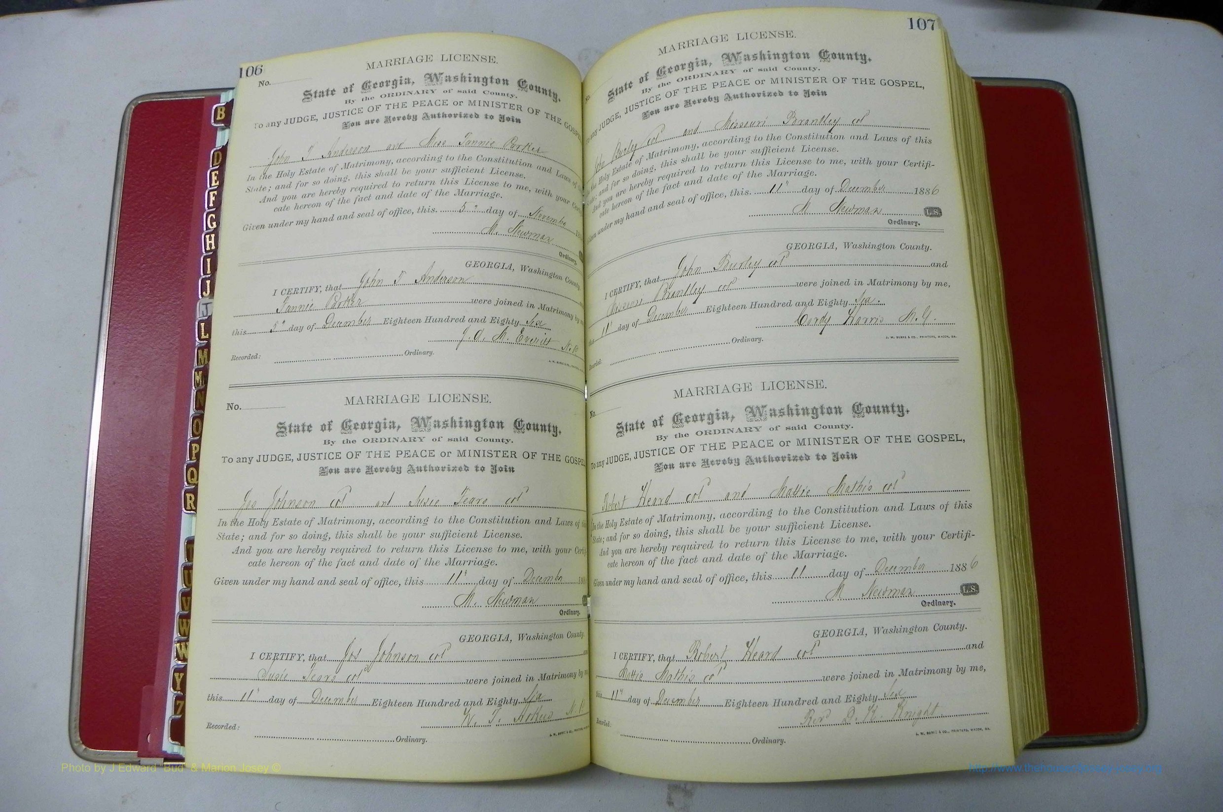 Was GA, Marriages Book F, 1885 - 1890, P 106-107.JPG