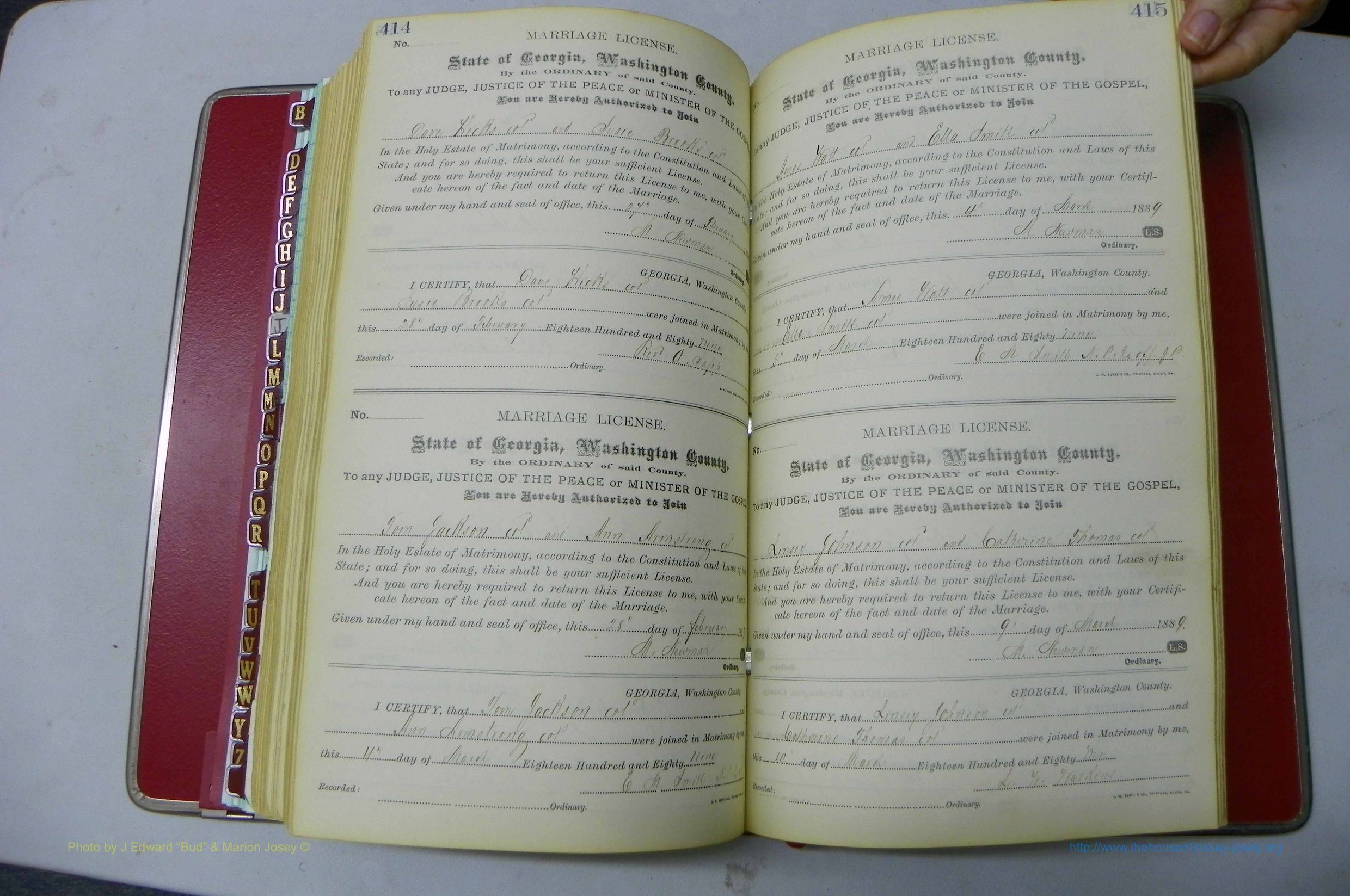 Was GA, Marriages Book F, 1885 - 1890, P 414-415.JPG