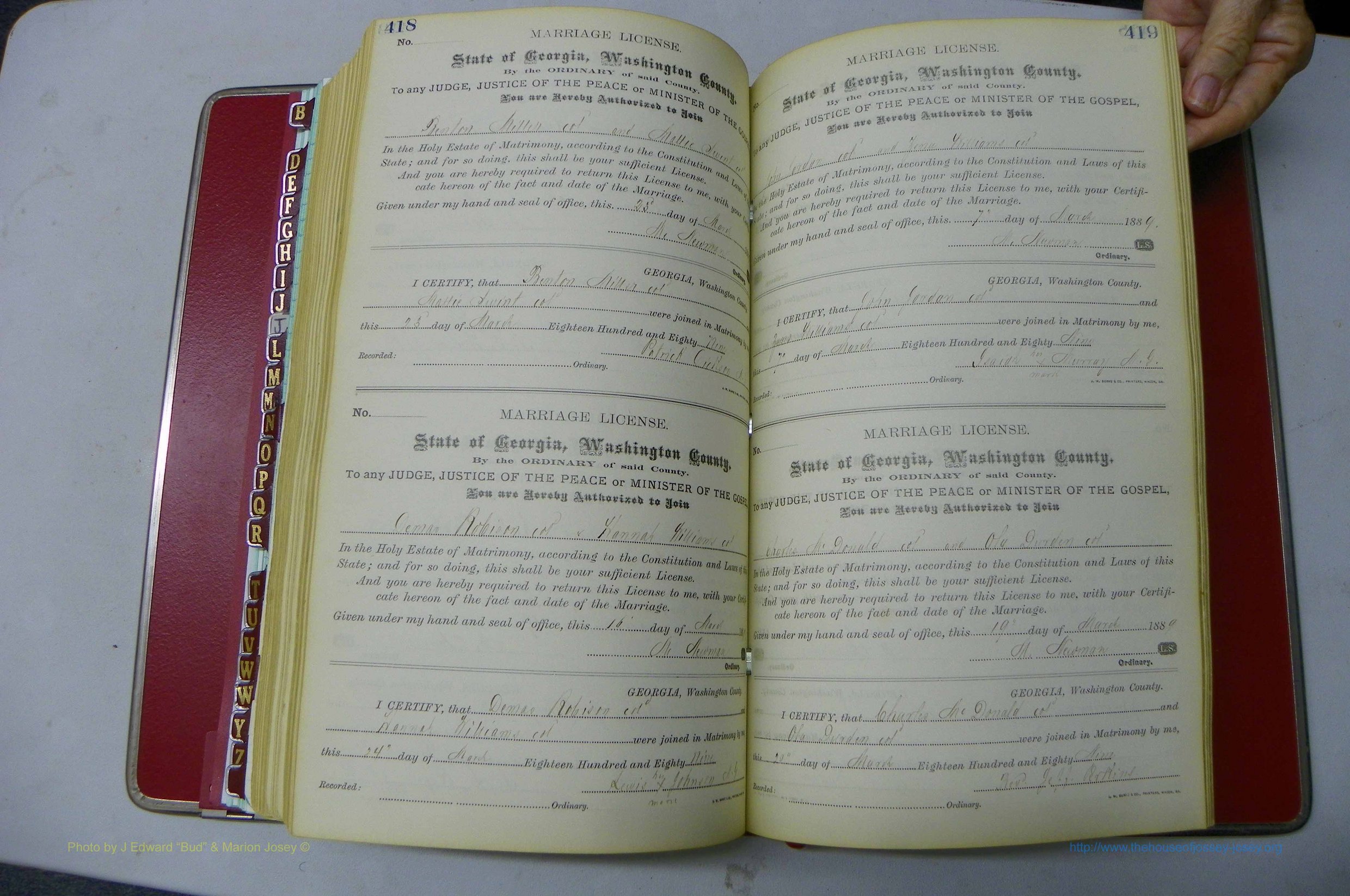 Was GA, Marriages Book F, 1885 - 1890, P 418-419.JPG