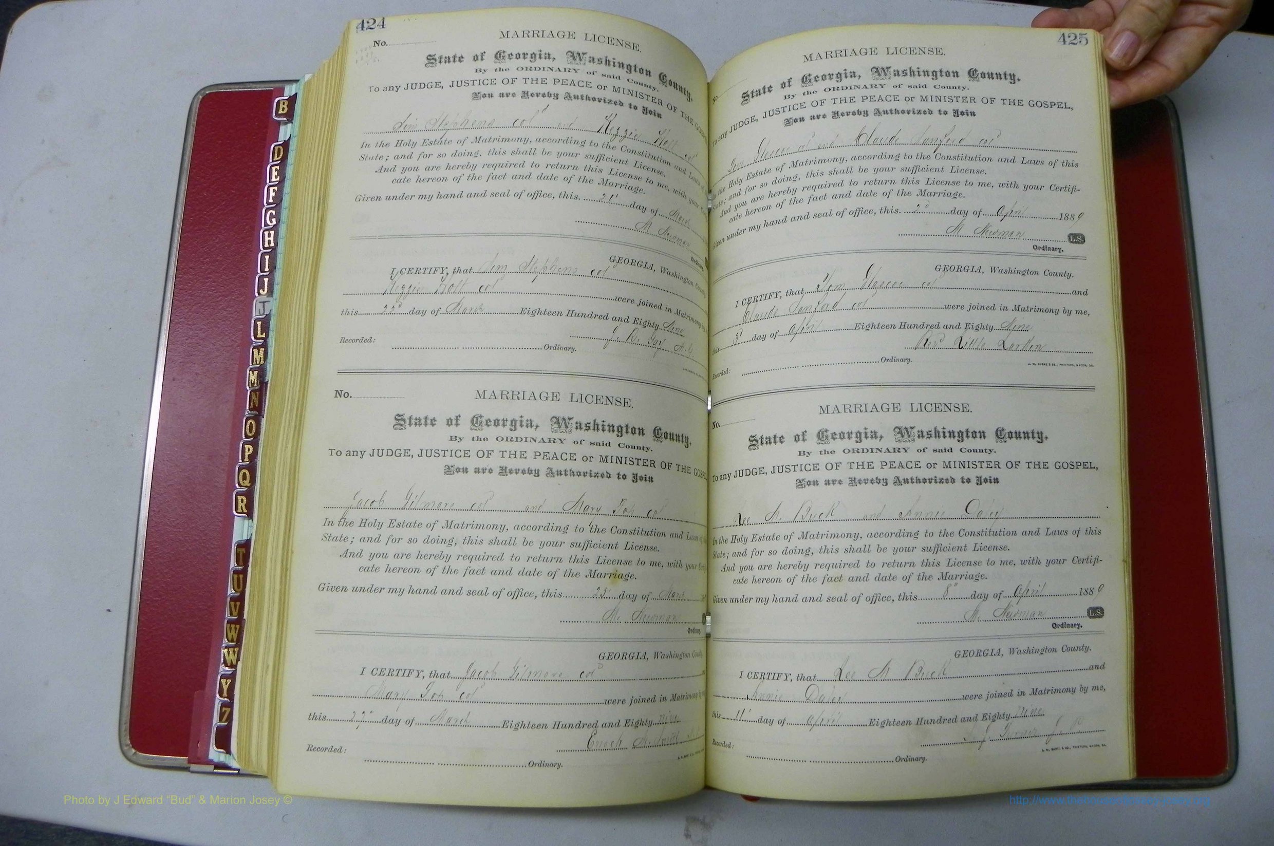 Was GA, Marriages Book F, 1885 - 1890, P 424-425.JPG