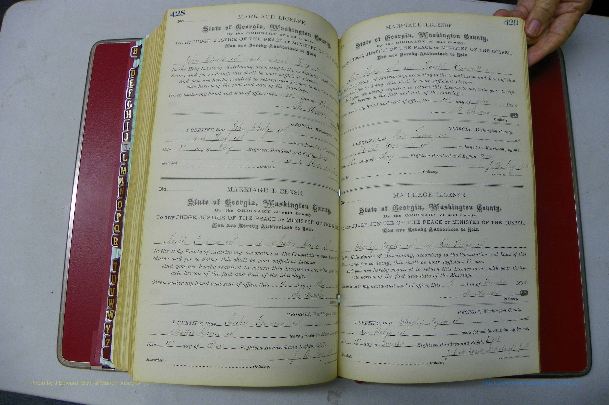 Was GA, Marriages Book F, 1885 - 1890, P 428-429.JPG