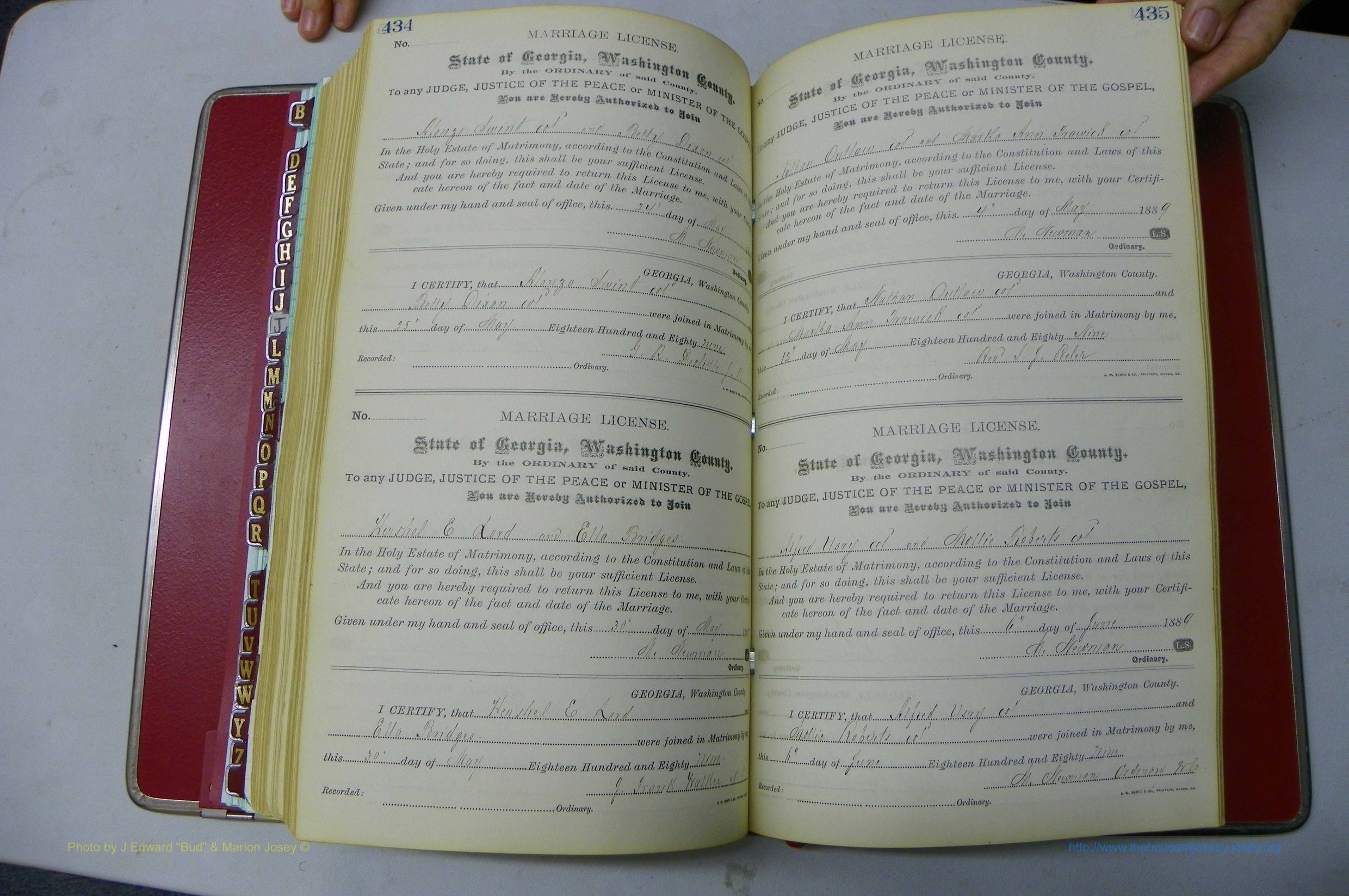 Was GA, Marriages Book F, 1885 - 1890, P 434-435.JPG