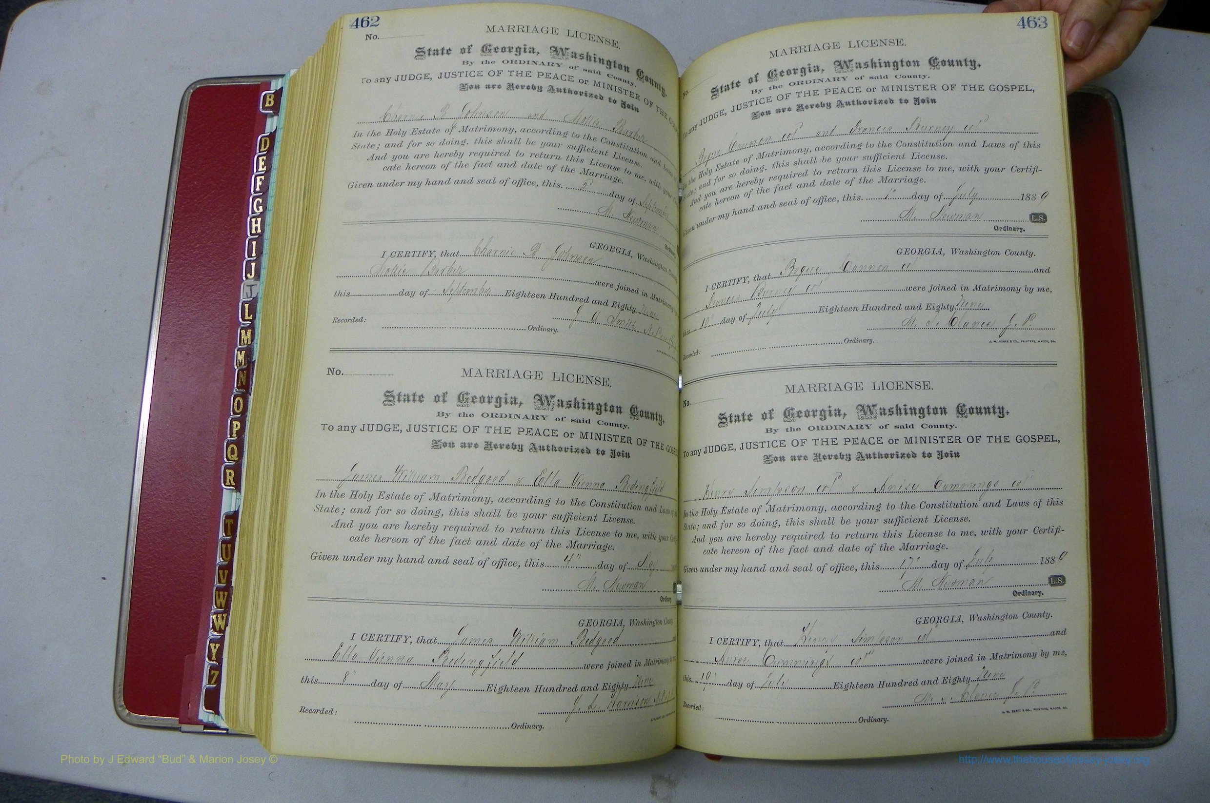 Was GA, Marriages Book F, 1885 - 1890, P 462-463.JPG