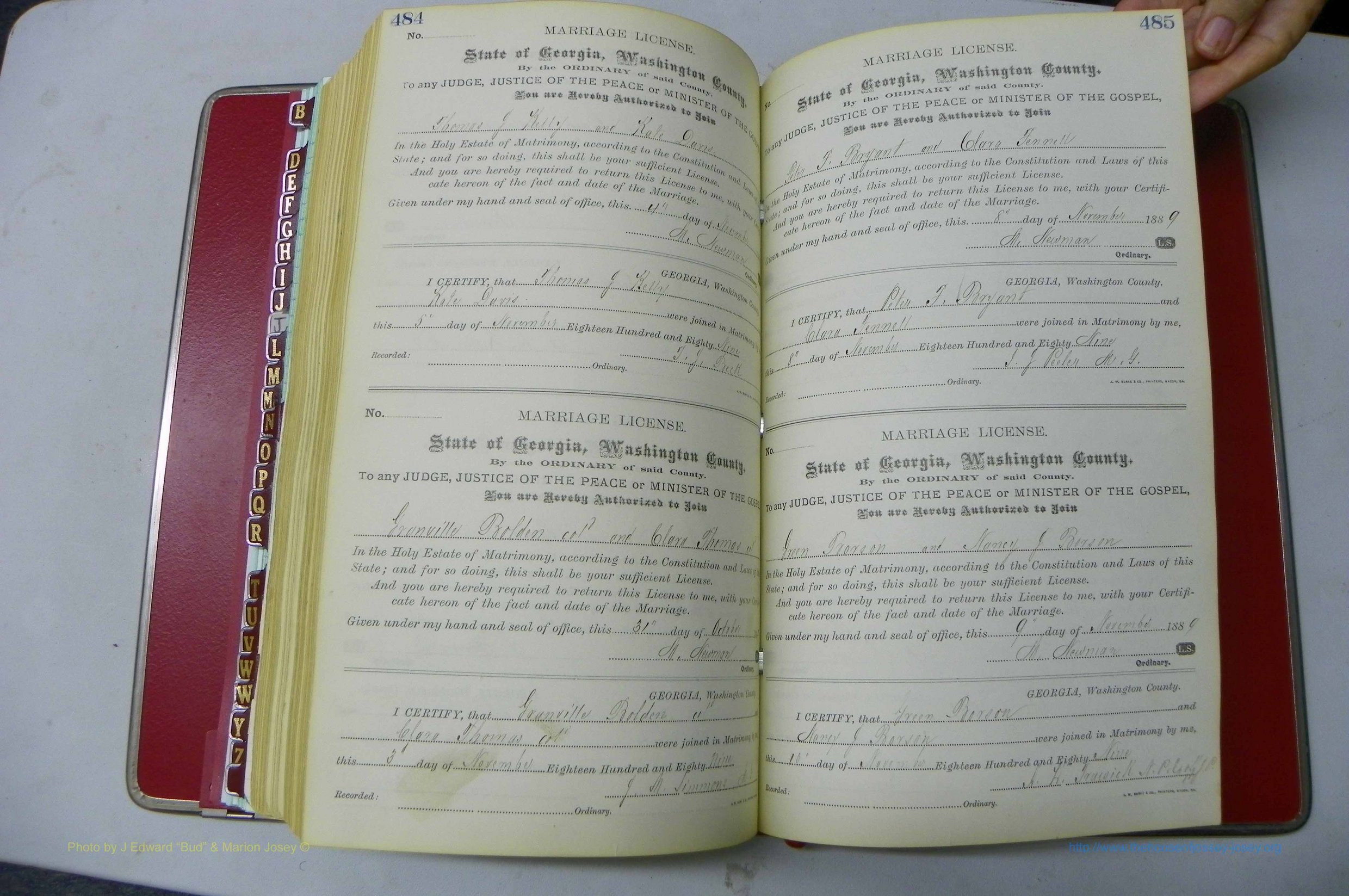 Was GA, Marriages Book F, 1885 - 1890, P 484-485.JPG