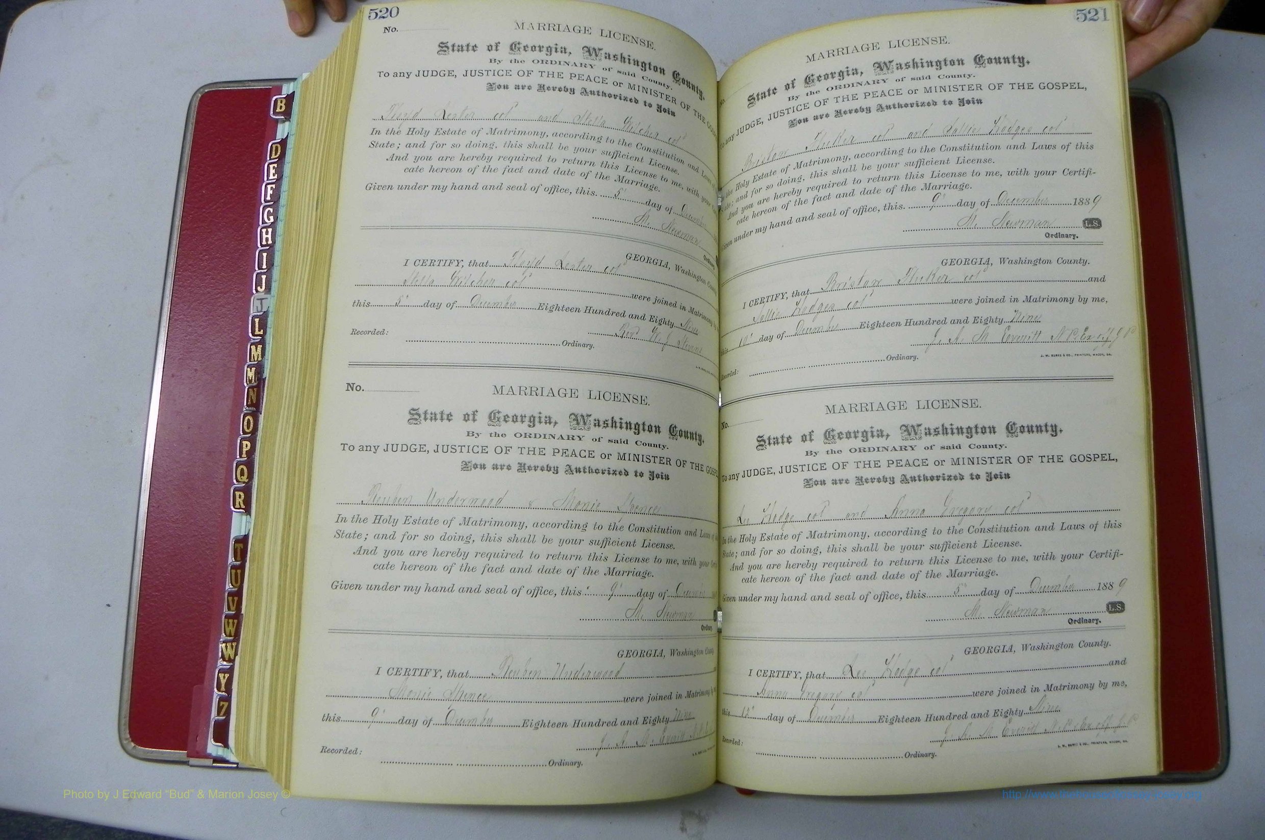 Was GA, Marriages Book F, 1885 - 1890, P 520-521.JPG