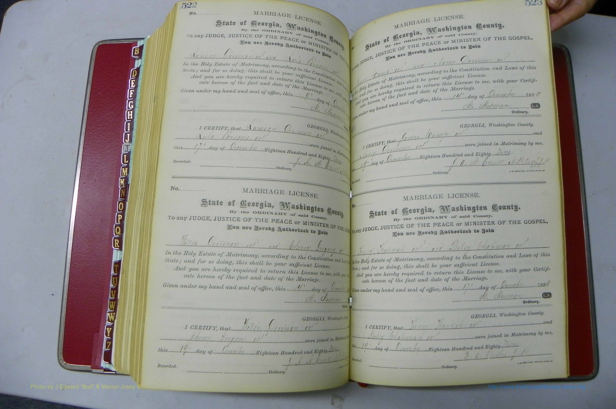 Was GA, Marriages Book F, 1885 - 1890, P 522-523.JPG