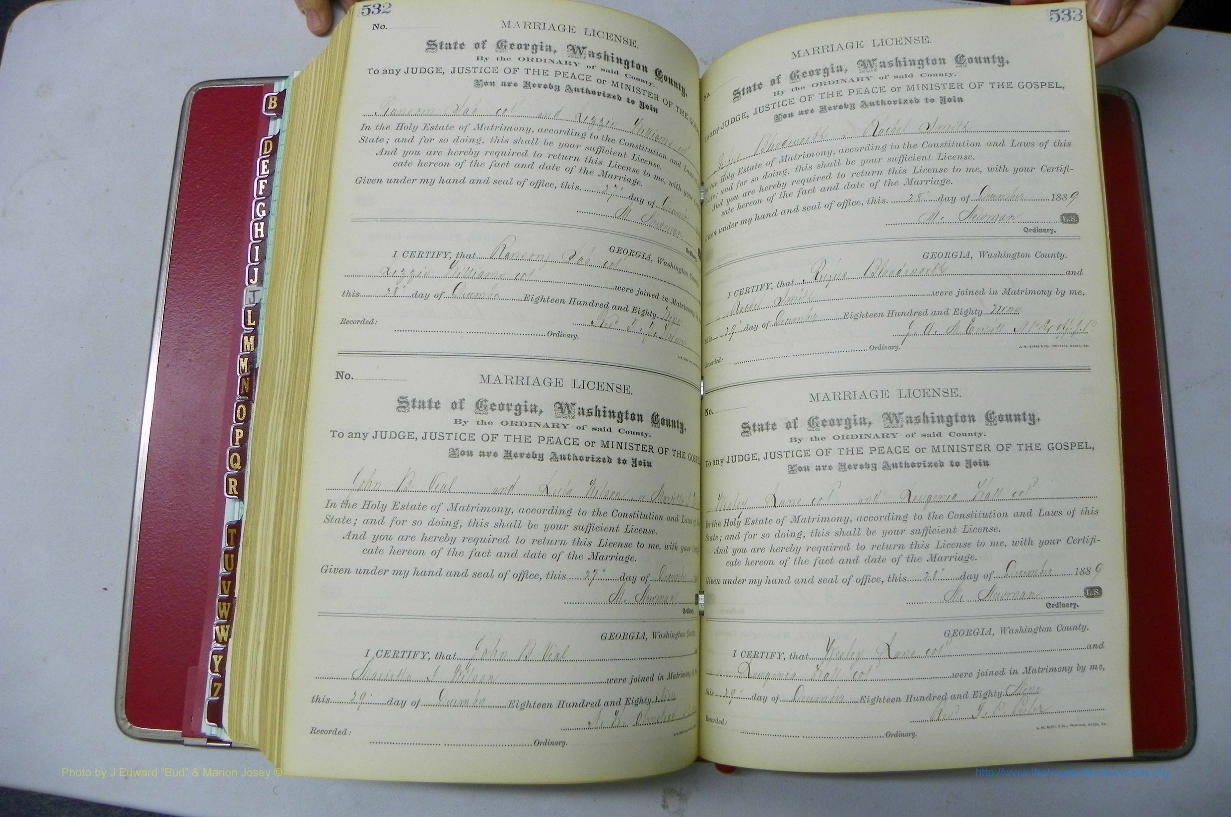 Was GA, Marriages Book F, 1885 - 1890, P 532-533.JPG