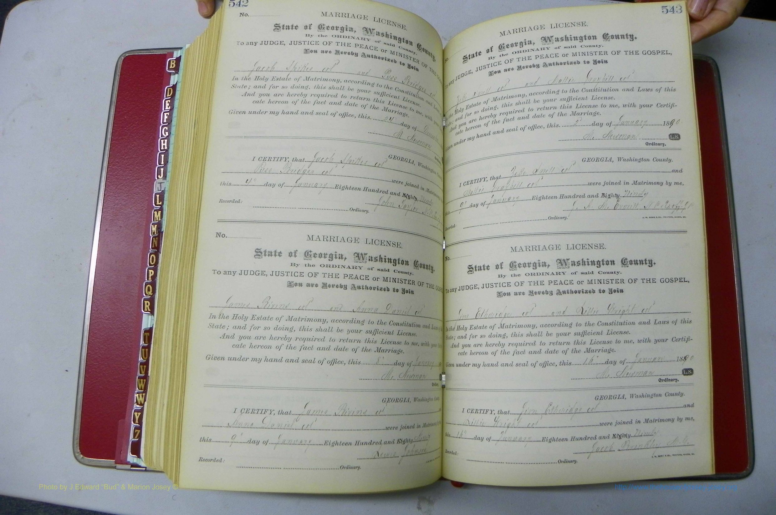 Was GA, Marriages Book F, 1885 - 1890, P 542-543.JPG