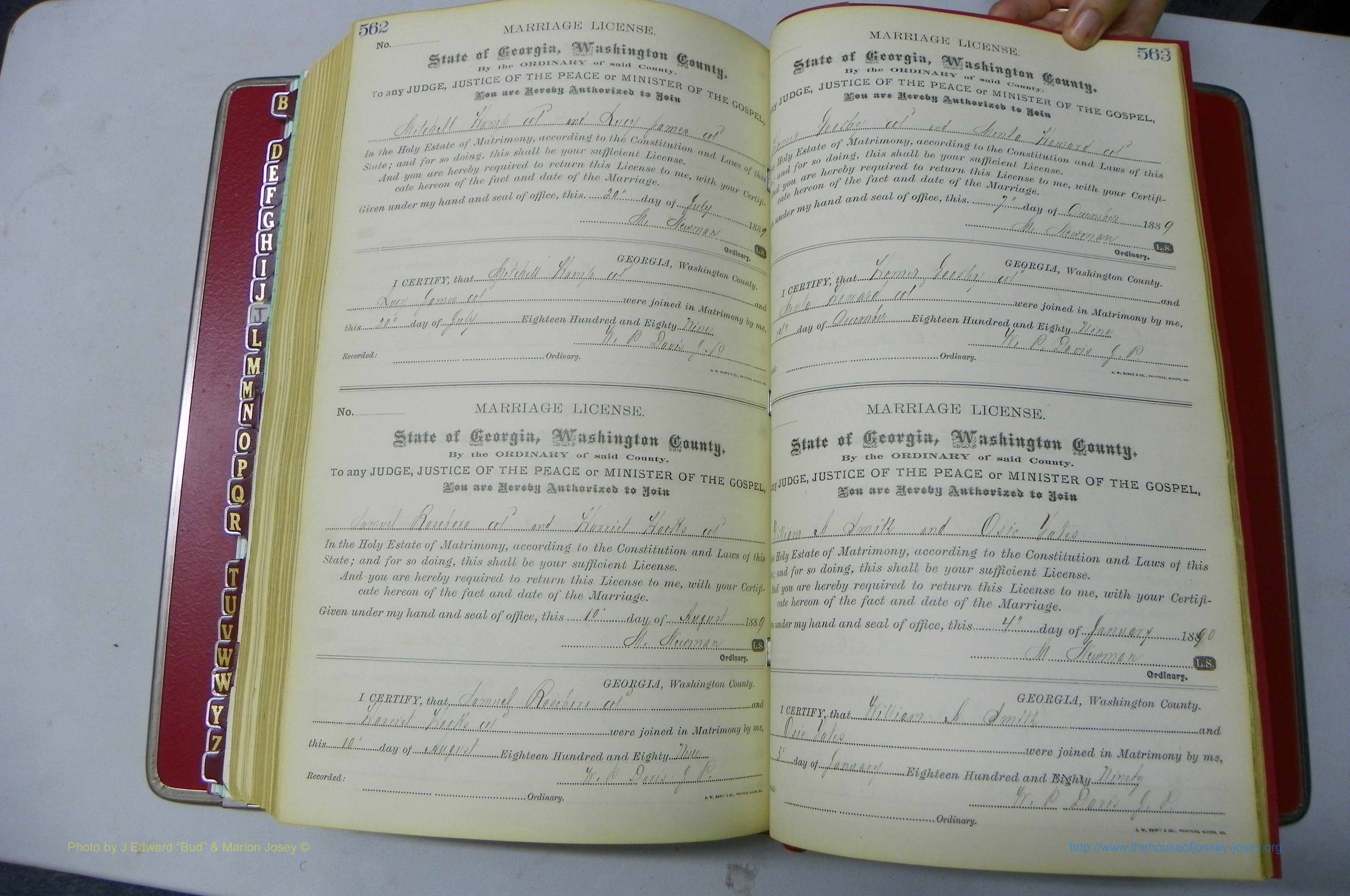 Was GA, Marriages Book F, 1885 - 1890, P 562-563.JPG