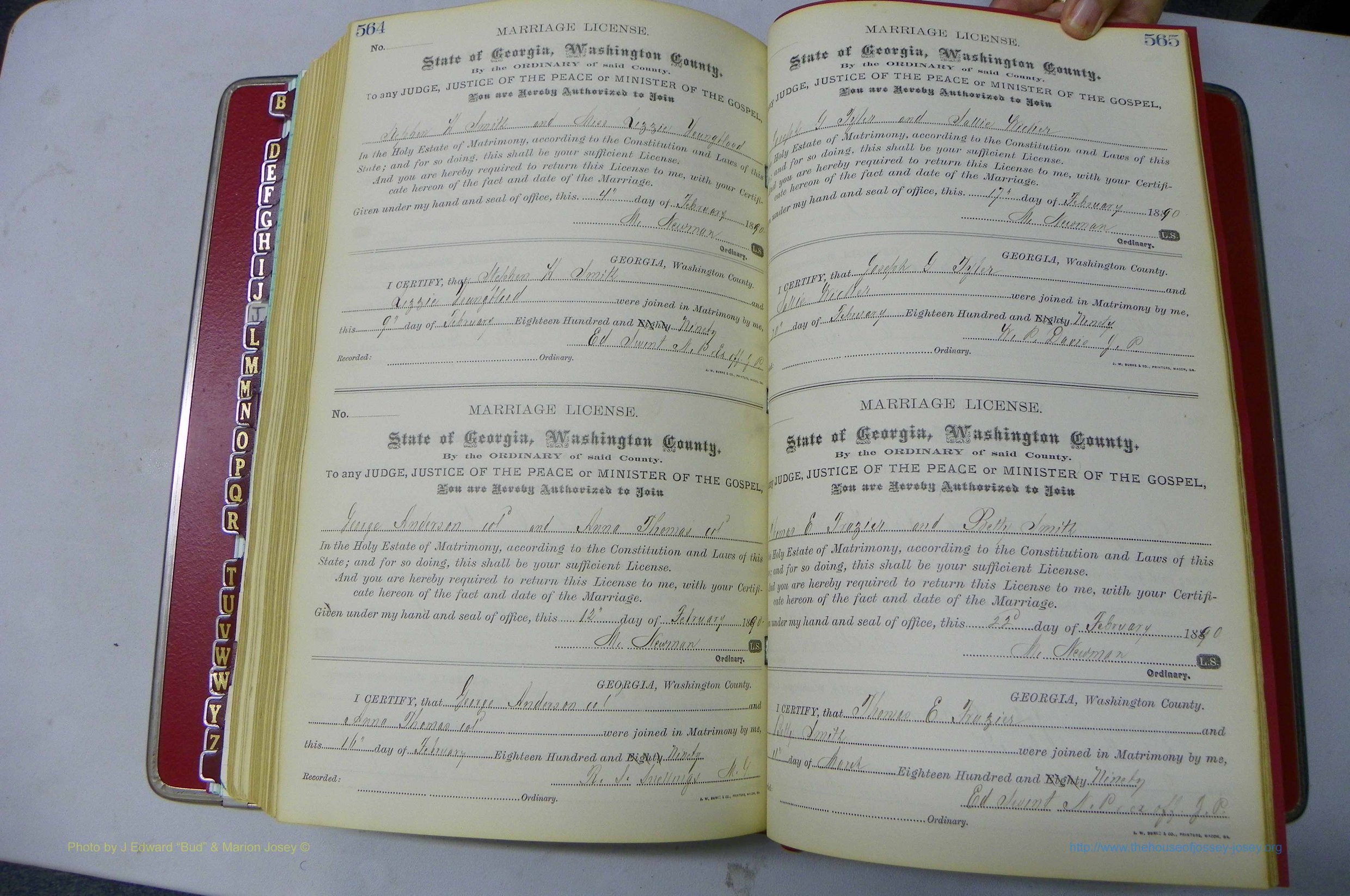 Was GA, Marriages Book F, 1885 - 1890, P 564-565.JPG