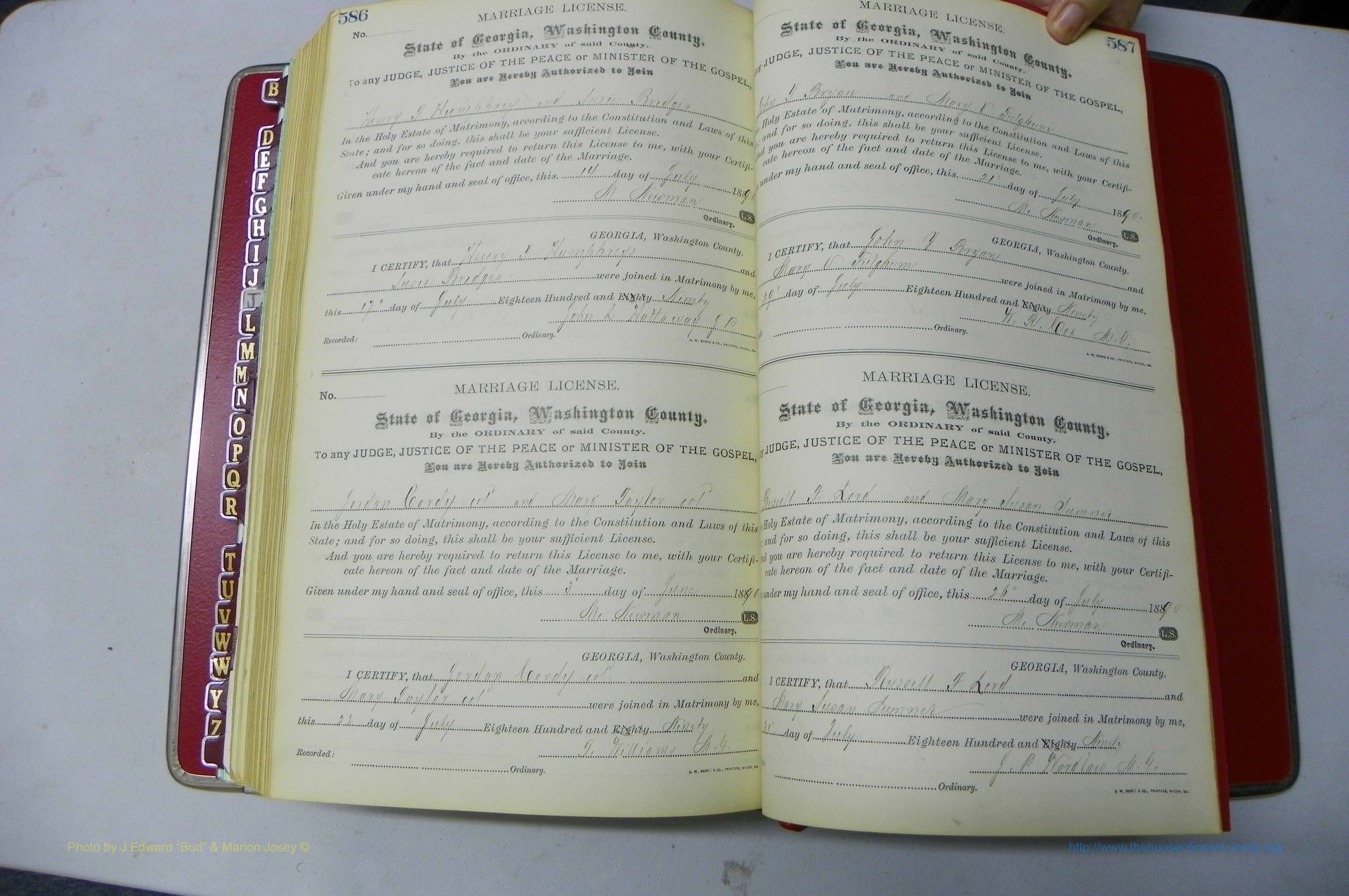 Was GA, Marriages Book F, 1885 - 1890, P 586-587.JPG