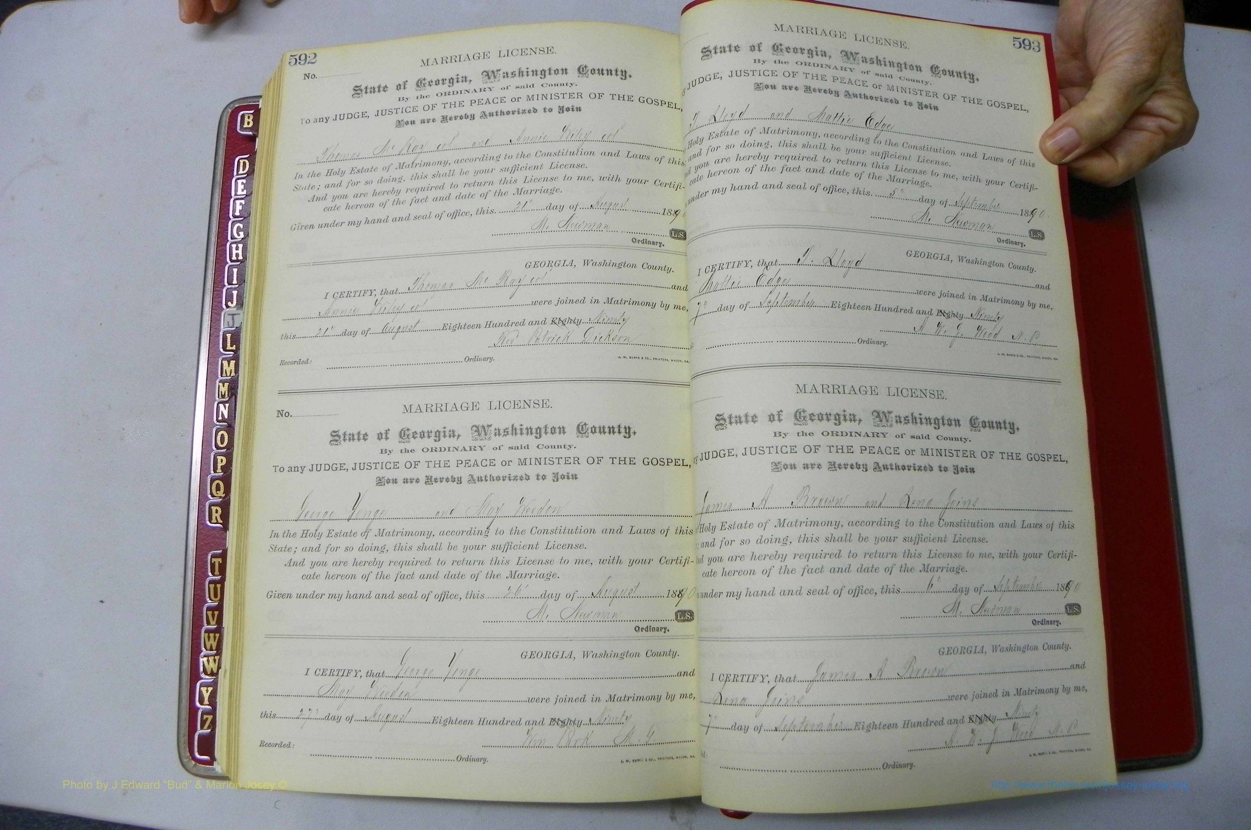 Was GA, Marriages Book F, 1885 - 1890, P 592-593.JPG