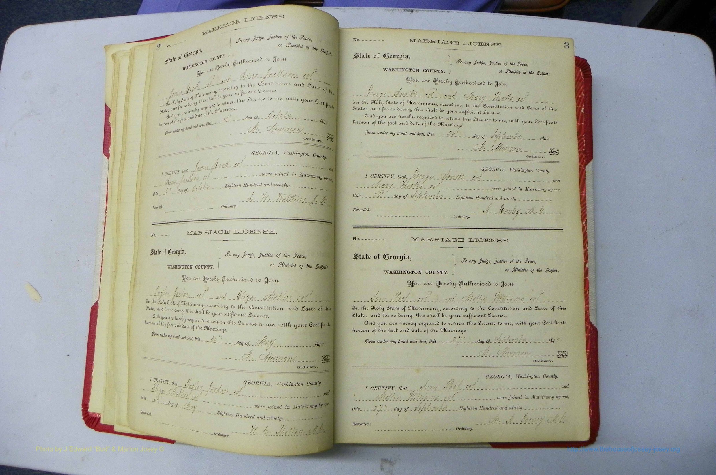 Was GA, Marriages Book G, 1890 - 1895, P 002-003.JPG